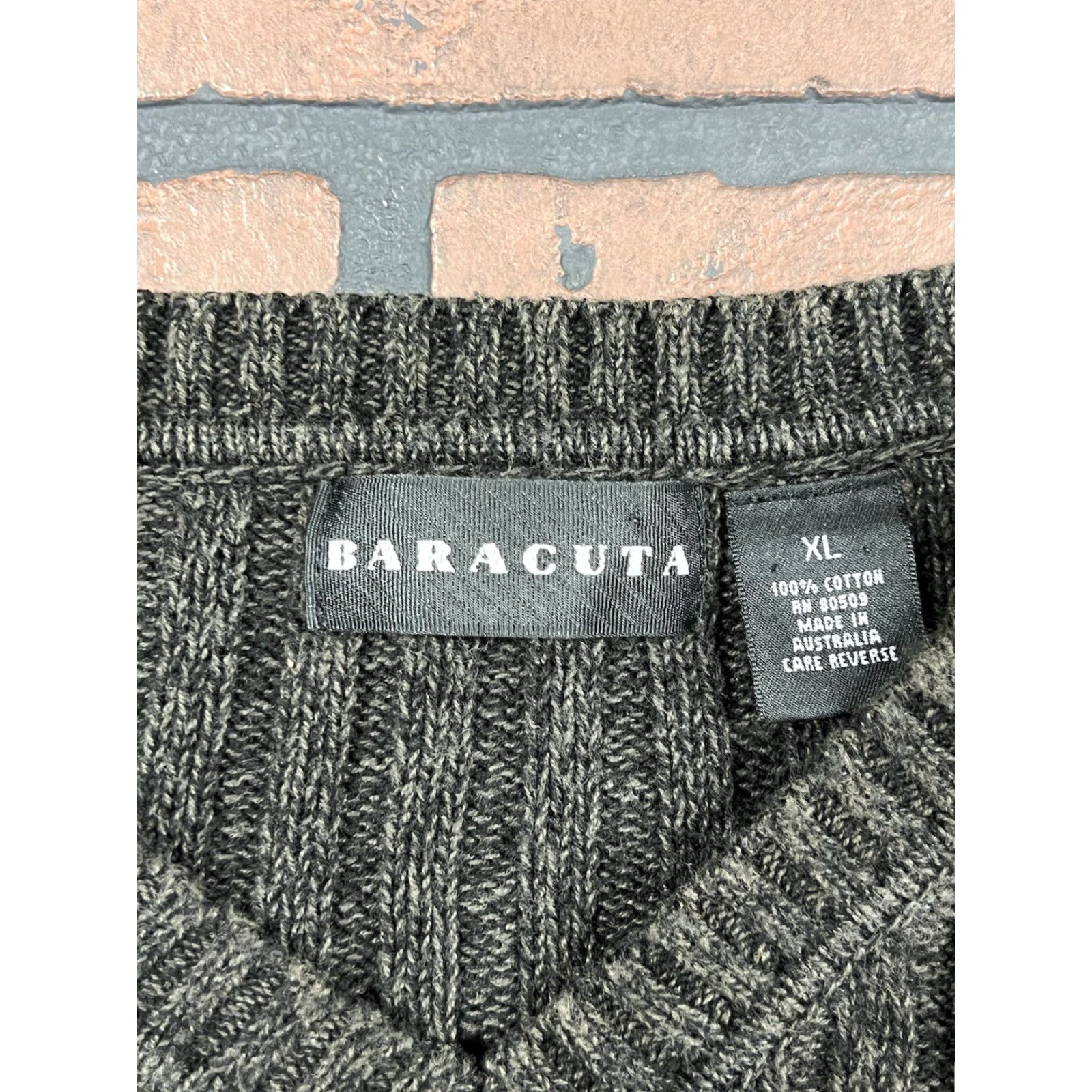Baracuta Baracuta Sweater Mens XL 100% Cotton Solid Crew Neck Pullover Knit Brown Australia Size US XL / EU 56 / 4 - 2 Thumbnail