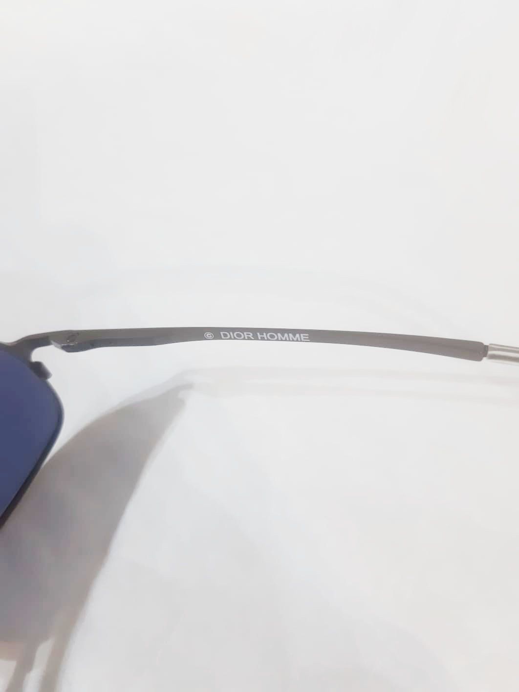 Dior SS 2005 "Beck" Dior X Hedi Slimane Blue Lense Small Glasses Size ONE SIZE - 4 Thumbnail