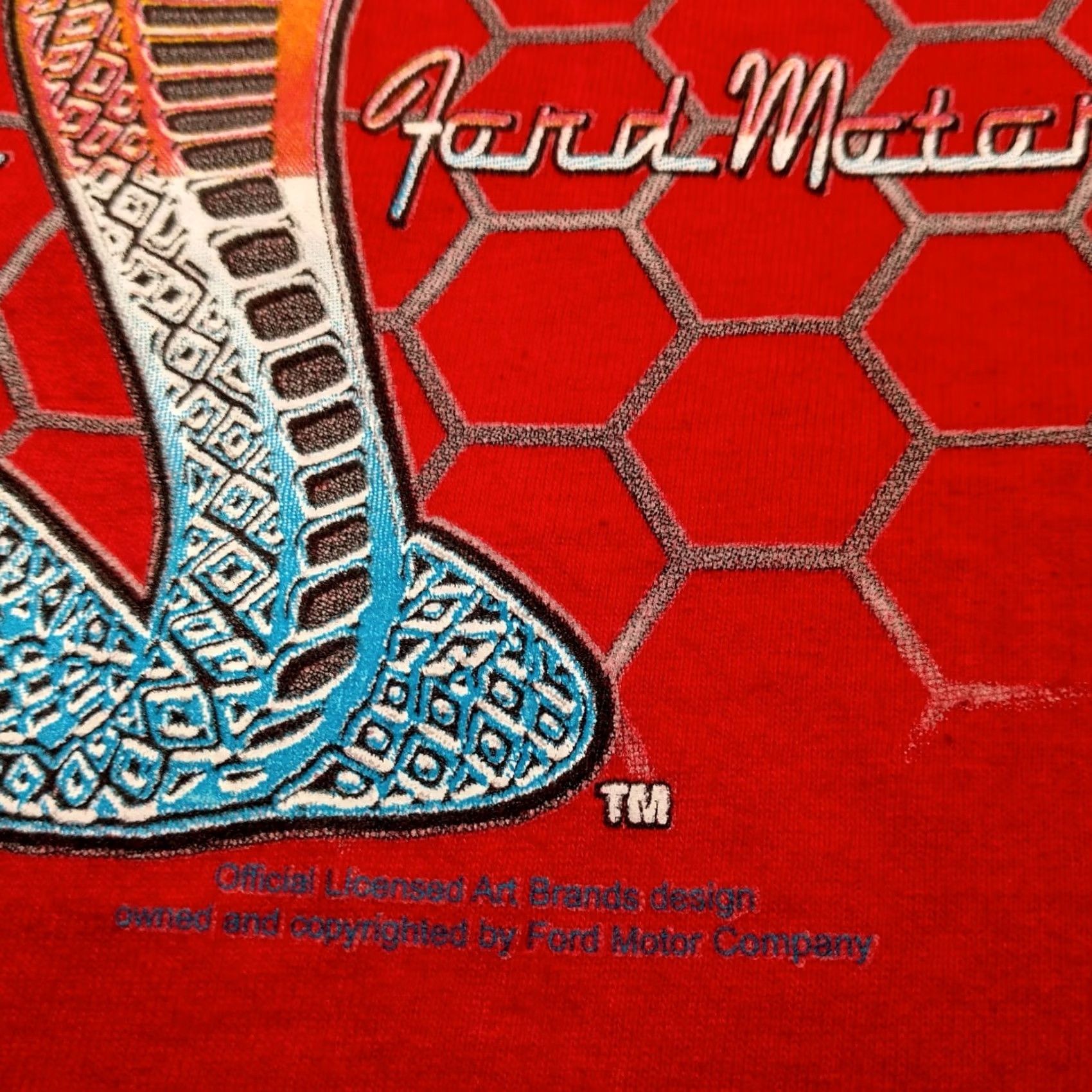 Ford Ford Cobra Shirt M Red Cotton Blend Knit Short Sleeve Graphic T-Shirt Men Automobile Sport Car Size US M / EU 48-50 / 2 - 7 Thumbnail