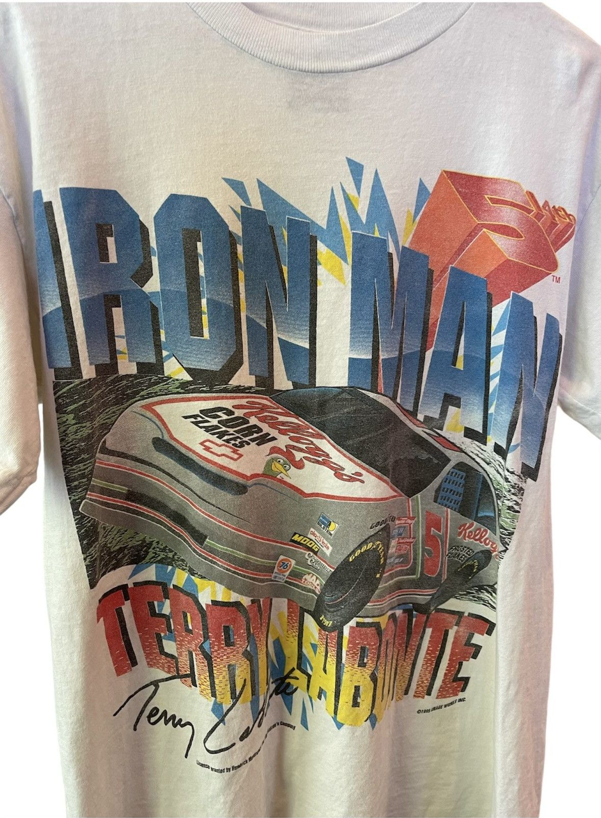 NASCAR Vintage 1996 NASCAR Terry Labonte “Iron Man” T-Shirt Size US M / EU 48-50 / 2 - 2 Thumbnail