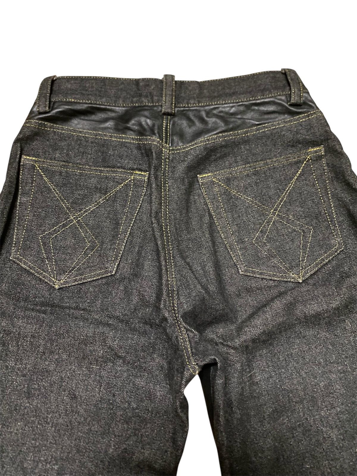 Other Vintage Luna Mattino Half Leather Jeans Size 27" / US 4 / IT 40 - 18 Thumbnail