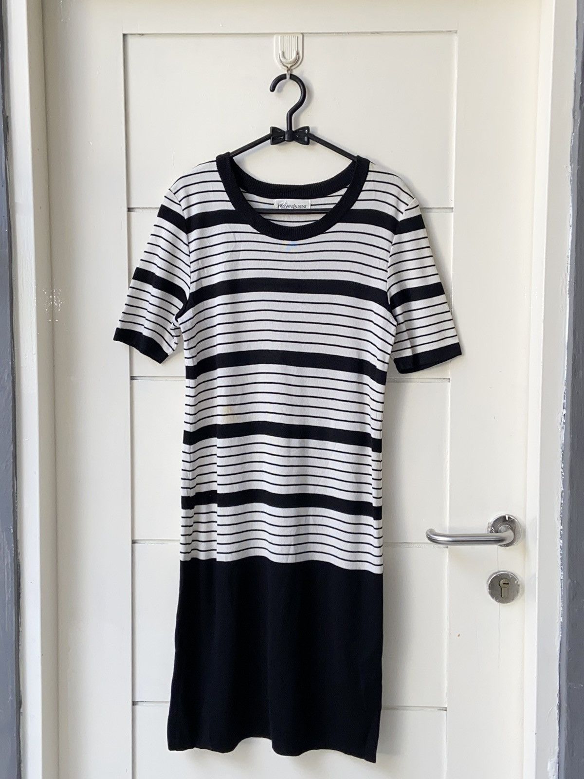 Yves Saint Laurent Yves Saint Laurent Striped Midi Dress Size XXS / US 00 / IT 34 - 9 Thumbnail