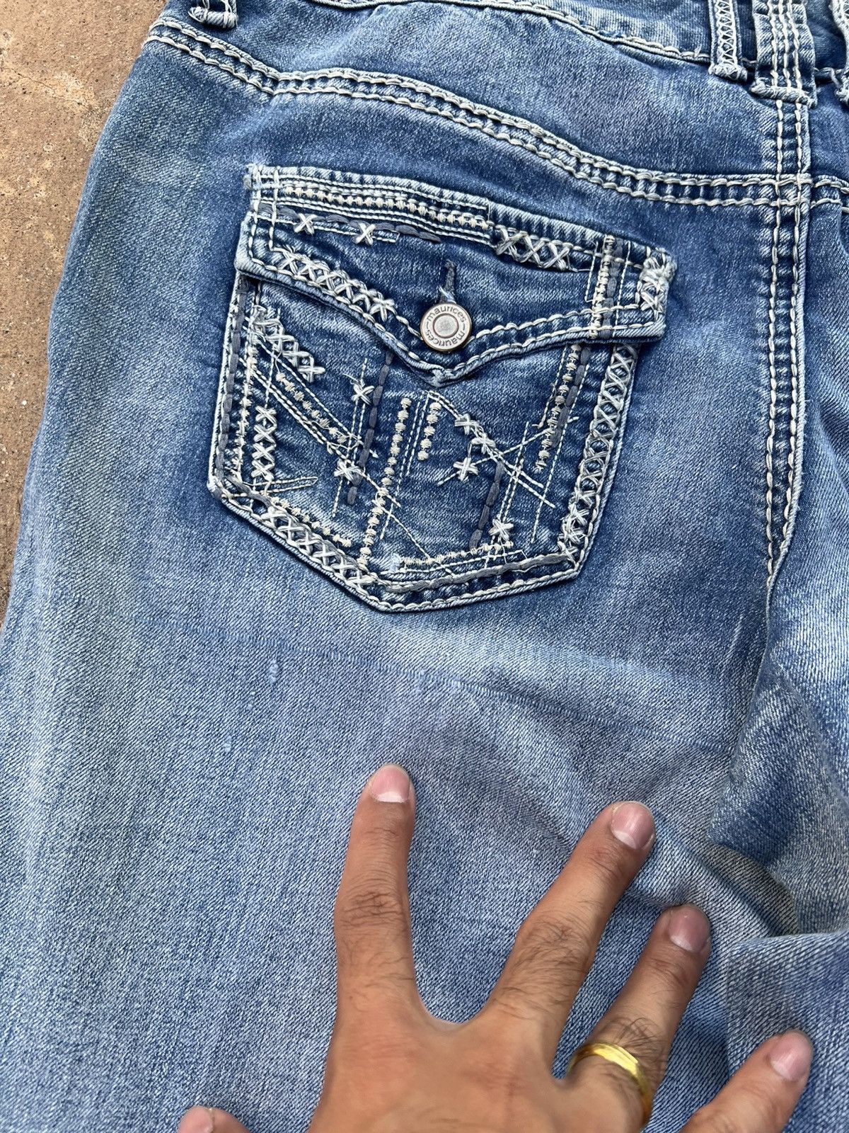 Japanese Brand Flared Maurices Y2K Jeans Size US 34 / EU 50 - 5 Thumbnail