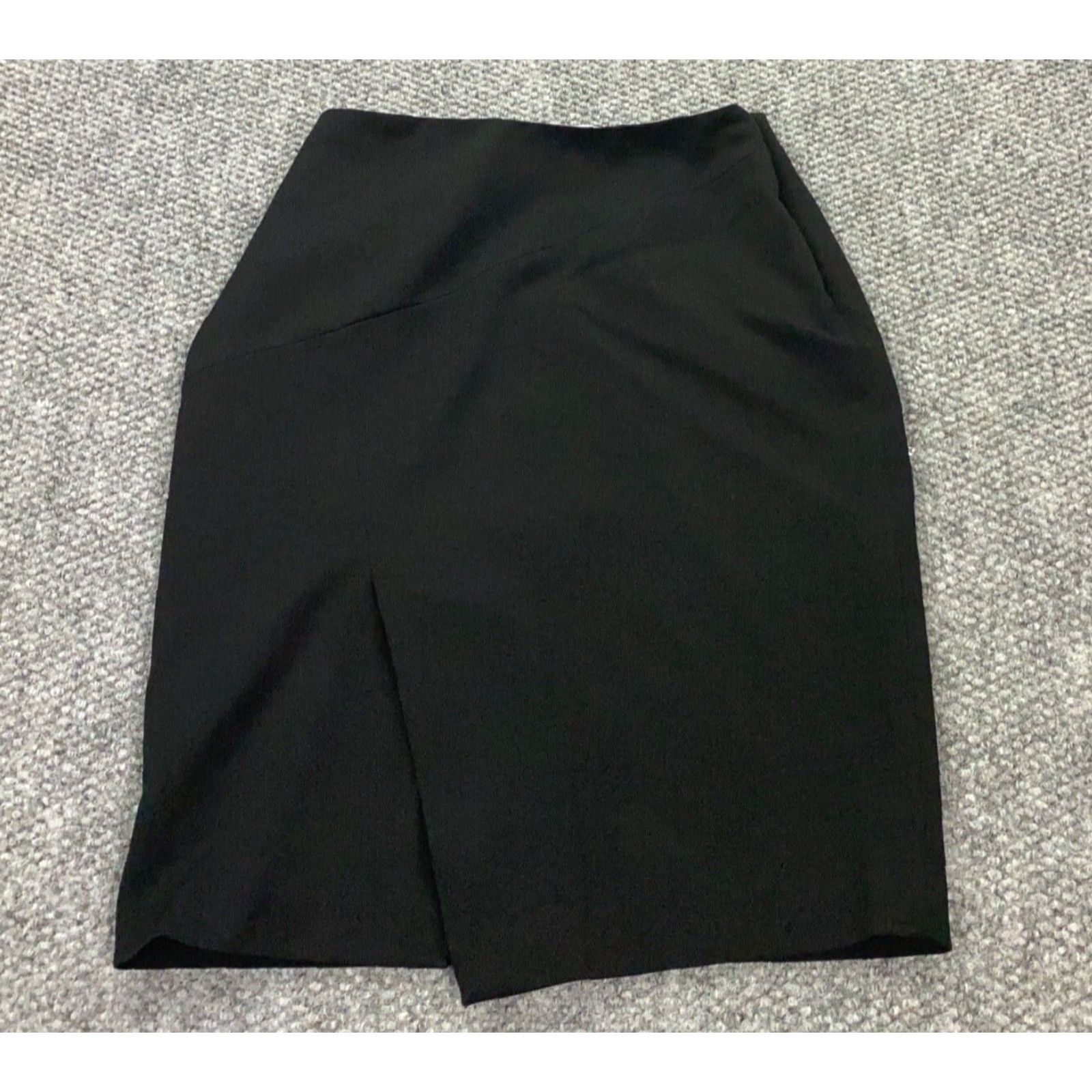 White House Black Market White House Black Market Womens Skirt Size 00 Black Pencil Zipper Lined Slit Stretch Knee Length Solid Size 24" / US 00 / IT 34 - 2 Thumbnail