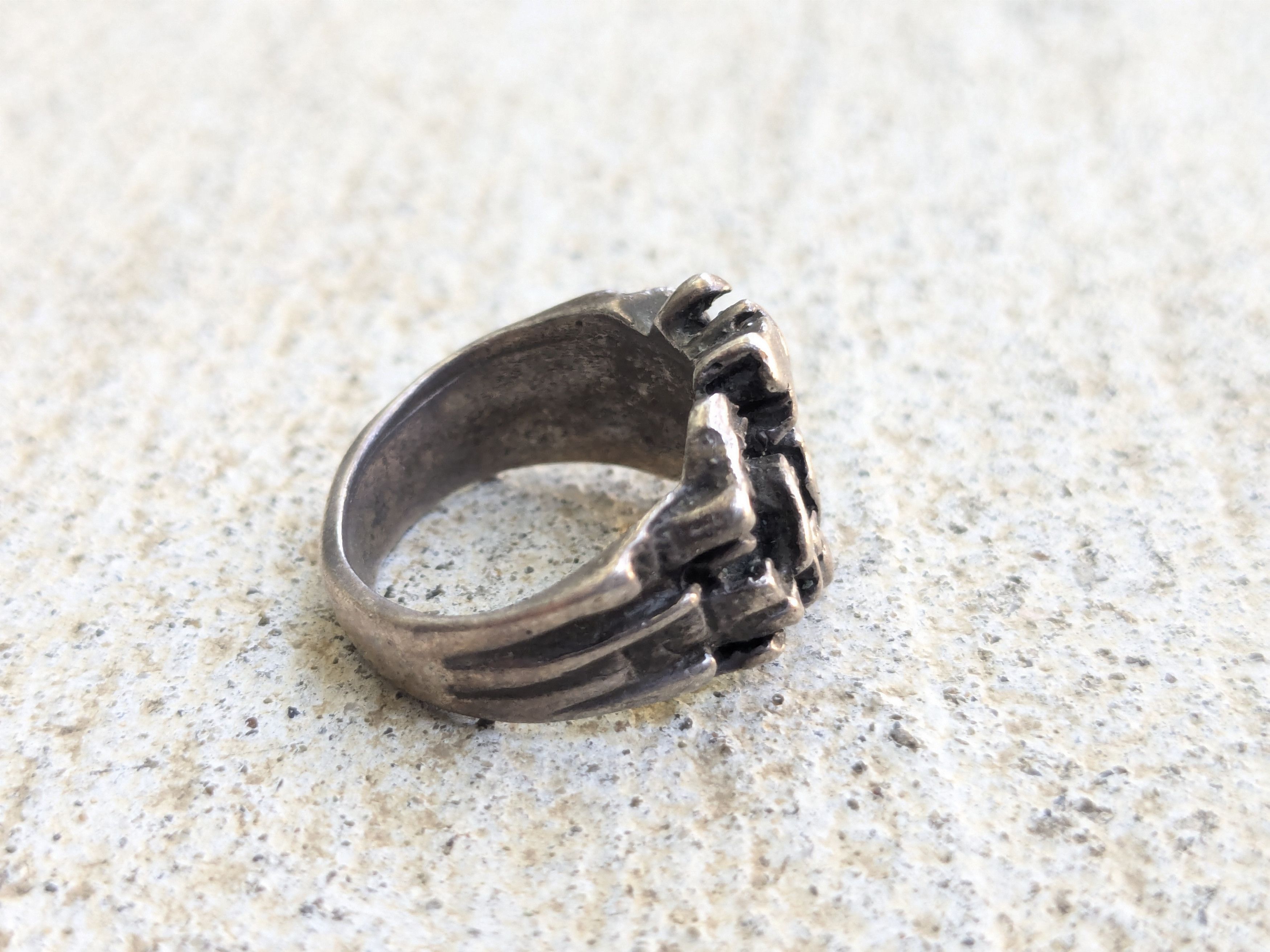 Jewelry Vintage Sterling Silver Ring Nugget 6.75 Modern Brutalist Size ONE SIZE - 3 Thumbnail