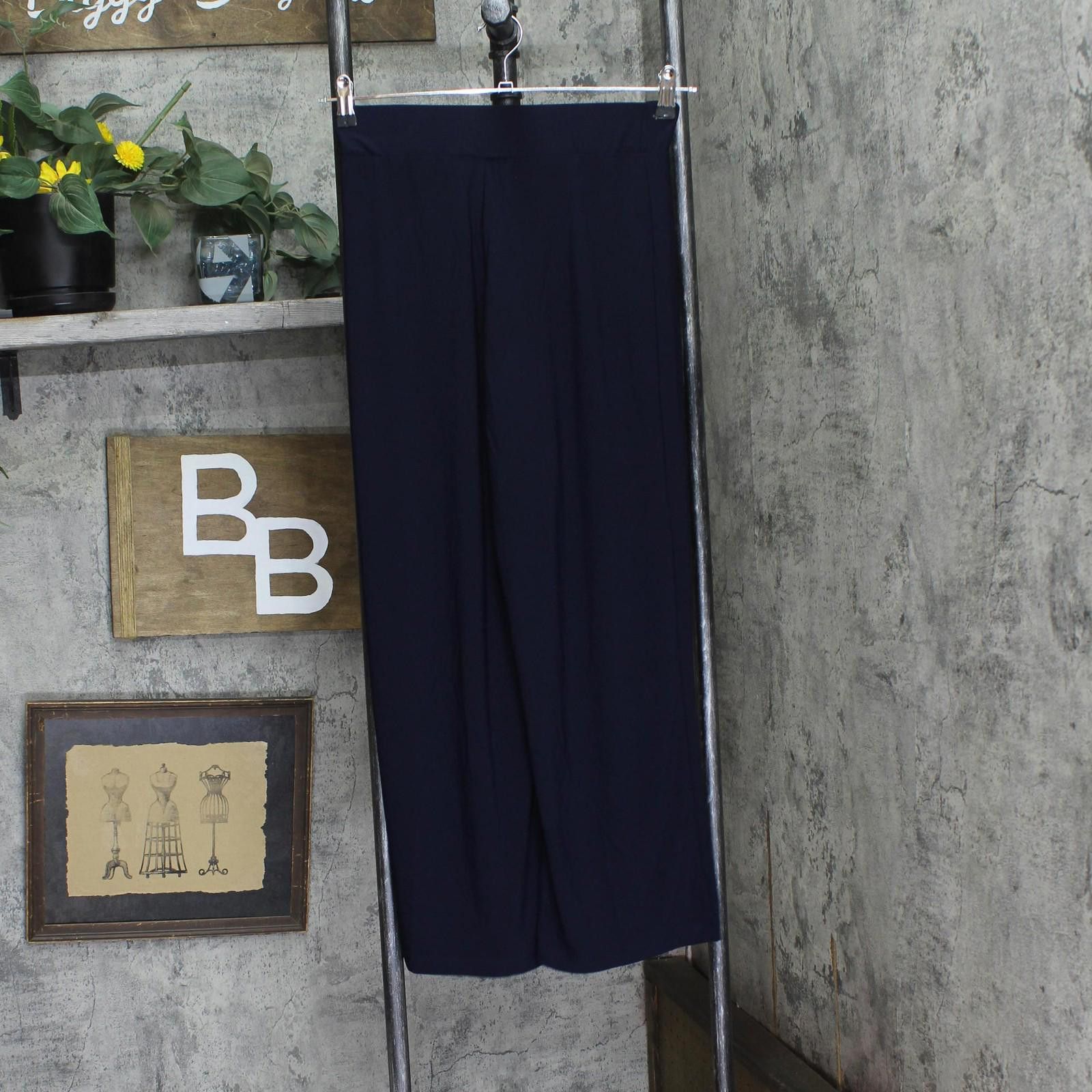 Other Nwt Ny Collection On Wide-leg Palazzo Pants Navy Blue Sp Size 28" / US 6 / IT 42 - 2 Thumbnail