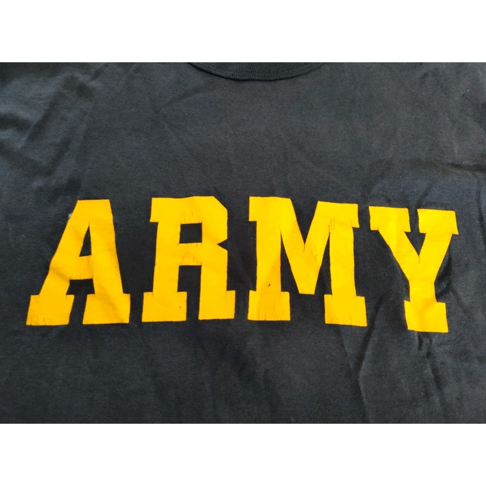 Vintage VINTAGE Army College Military T-Shirt Black Graphic Print Sz L Mens Size US L / EU 52-54 / 3 - 2 Thumbnail