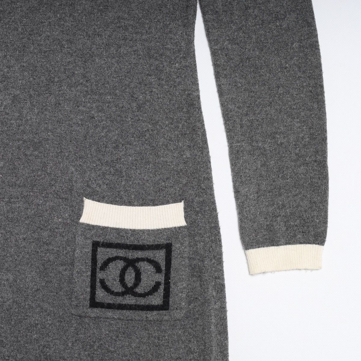 Chanel Chanel Wool Grey Dress Logo Size XS / US 0-2 / IT 36-38 - 4 Thumbnail
