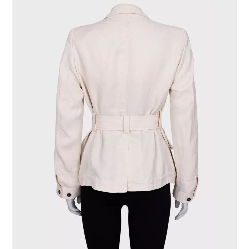 Tom Ford Tom Ford White Single-Breasted Jacket – Size FR40 / L Size M / US 6-8 / IT 42-44 - 3 Thumbnail