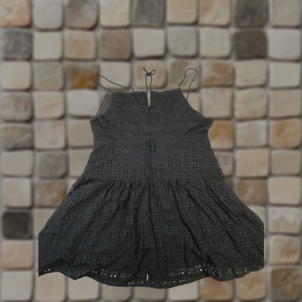 J.Crew J.Crew Dress Womens 3XL Black Embroidered Halter A-Line Short Dress 22 3XL Women Womens Size XXL / US 16-18 / IT 52-54 - 1 Thumbnail