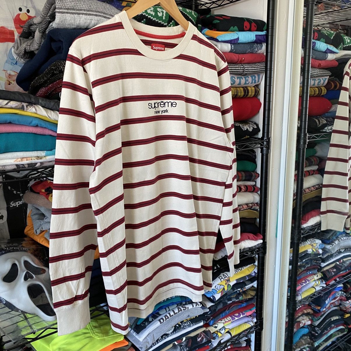 Supreme Supreme Classic Logo Longsleeve Top White 2015 Grunge Punk Size US L / EU 52-54 / 3 - 4 Thumbnail