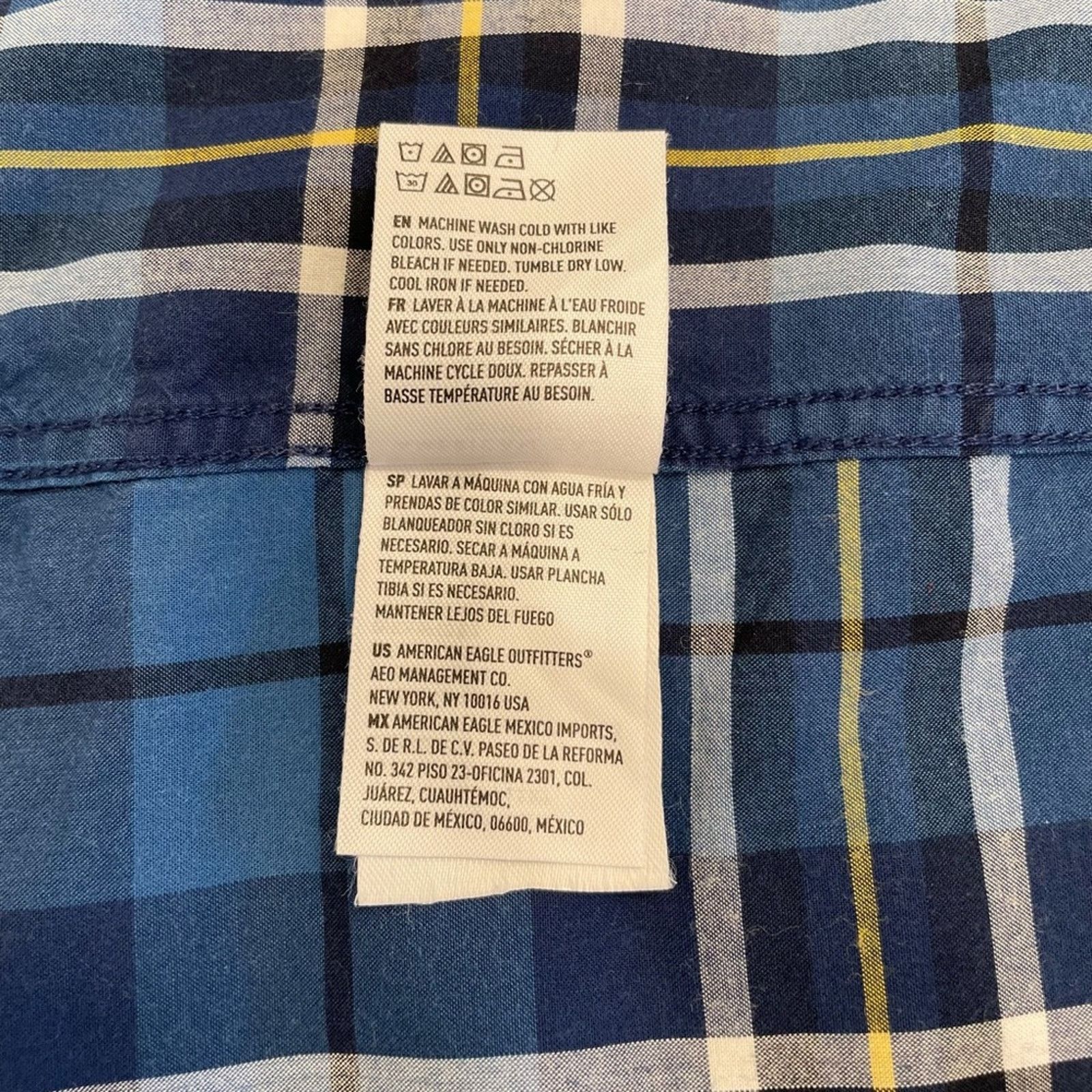 American Eagle Outfitters American Eagle Outfitters Plaid Poplin Button Down Shirt XS Size US XS / EU 42 / 0 - 7 Thumbnail