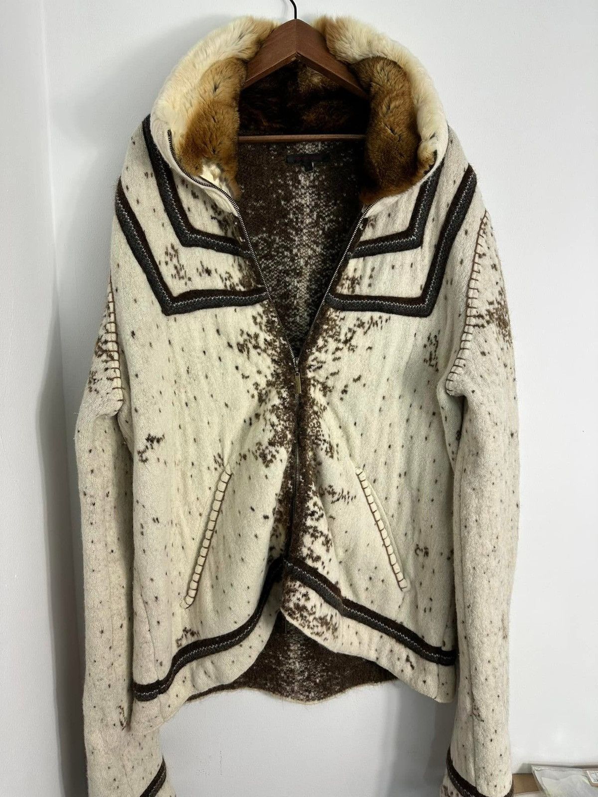 Roberto Cavalli Roberto Cavalli Archive Cardigan/Jacket Fur Collar (2003) Size US L / EU 52-54 / 3 - 1 Thumbnail