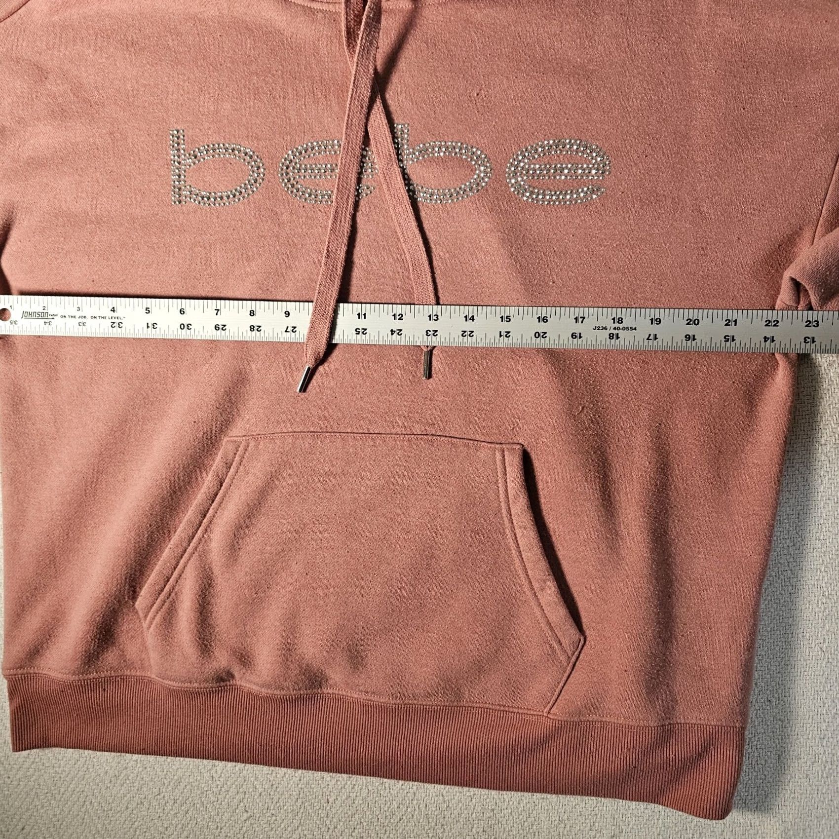 Bebe Bebe Sports Pink Pullover Hoodie 1X Women’s Junior Size Hoodie Adjustable Hood Pocket Center Spellout Long Sleeve Size XL / US 12-14 / IT 48-50 - 6 Thumbnail