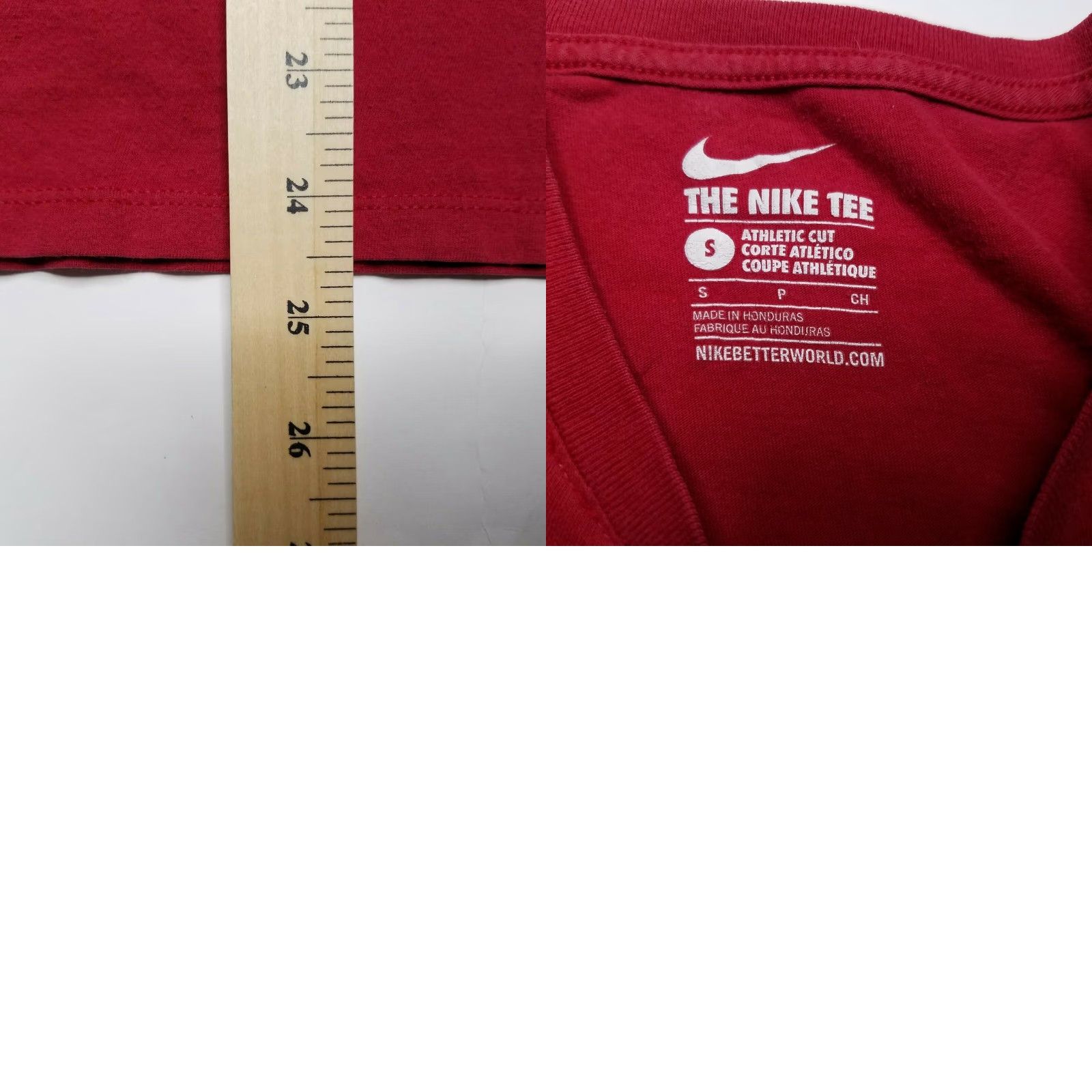 Nike Nike Football Graphic T-Shirt - Red - Adult Small - Crew Neck - Short Sleeve - Nike Brand - Unisex Mens Womens - Used Size US S / EU 44-46 / 1 - 8 Thumbnail