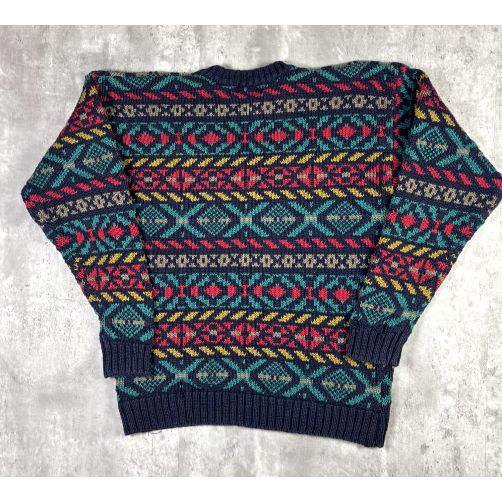 Vintage VINTAGE Current Edition Striped Cotton Pullover Knit Sweater Adult Large Men Crew Neck Size US L / EU 52-54 / 3 - 2 Thumbnail
