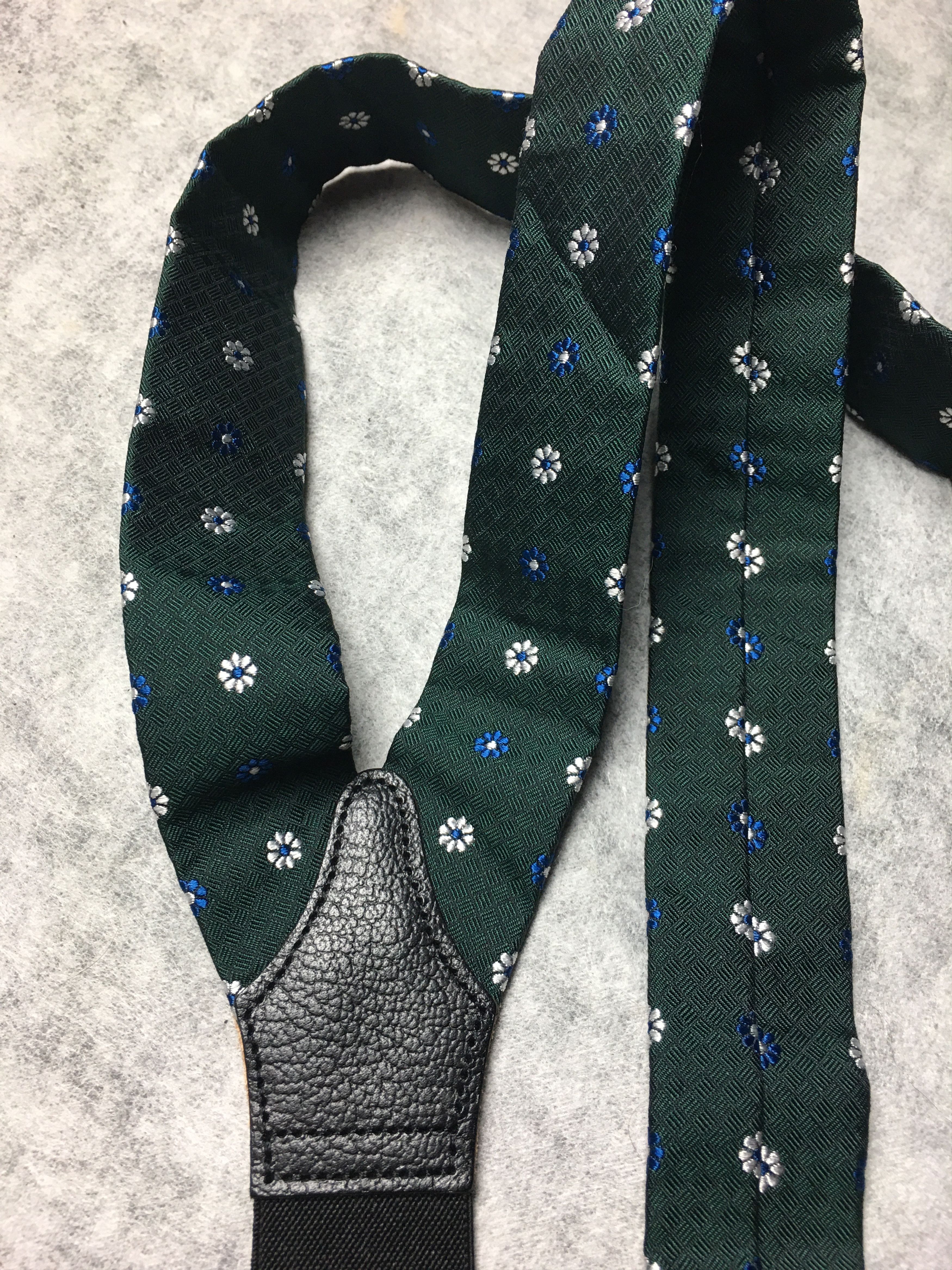 Turnbull & Asser Turnbull & Asser Adjustable Silk Leather Braces Flowers Size ONE SIZE - 4 Thumbnail
