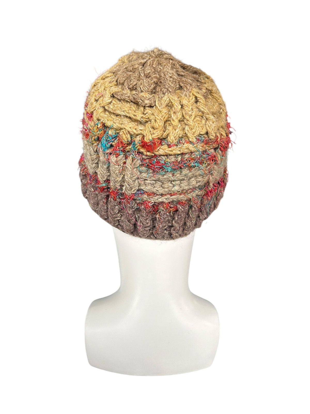 Japanese Brand × Kapital × Vintage Crochet Knitted Canamo Rare wool Beanie Hats ☠️☠️ Size ONE SIZE - 3 Thumbnail