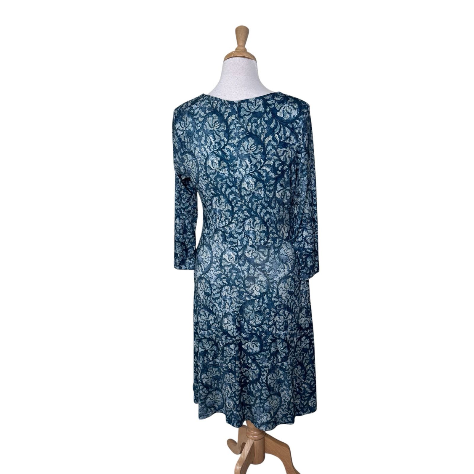 Other PERUVIAN CONNECTION Sant'Elia Jersey Dress Blue Green Medium Size M / US 6-8 / IT 42-44 - 6 Thumbnail