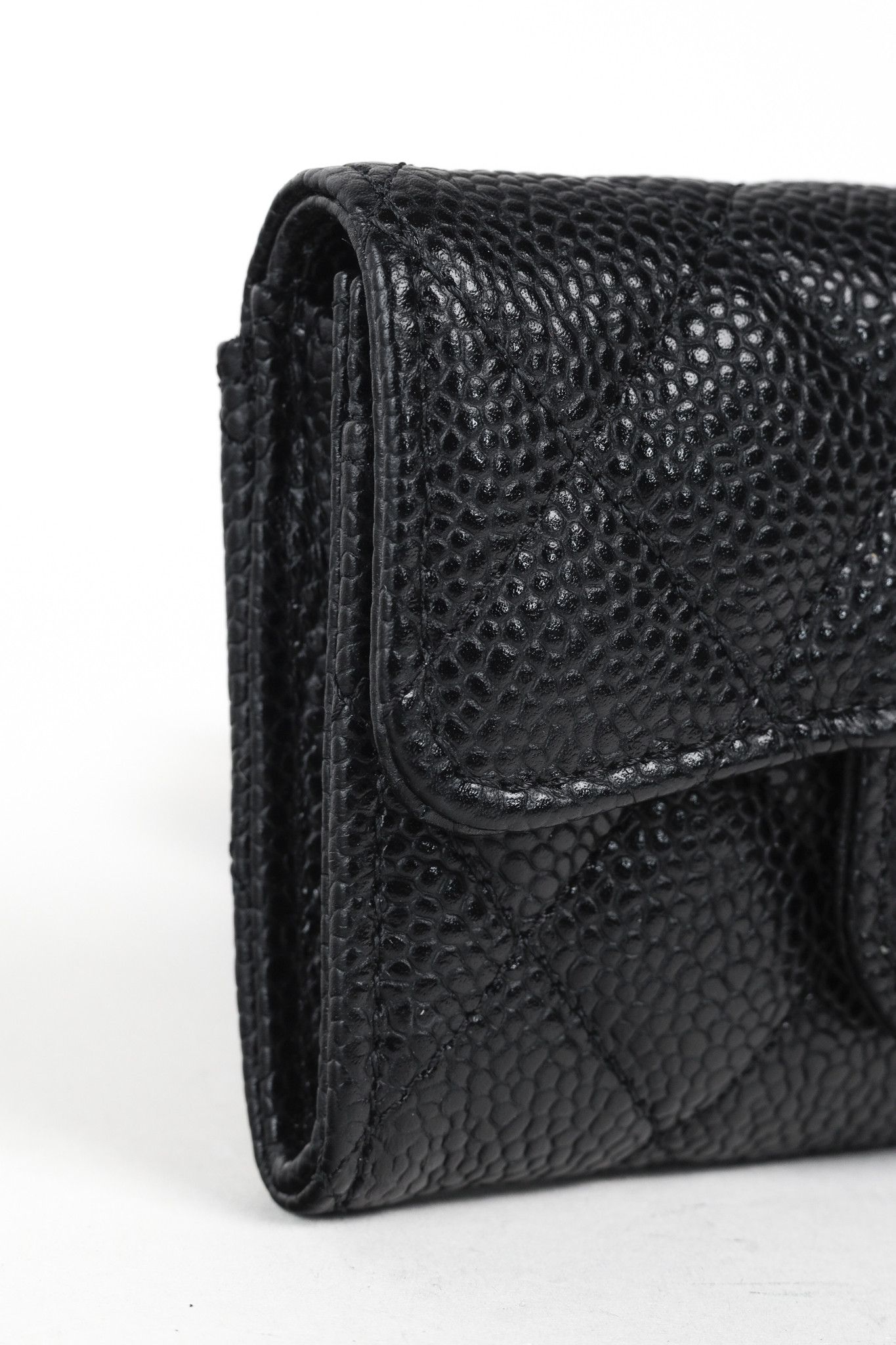 Chanel Chanel Black Caviar Leather Flap Card Holder Wallet Size ONE SIZE - 5 Thumbnail
