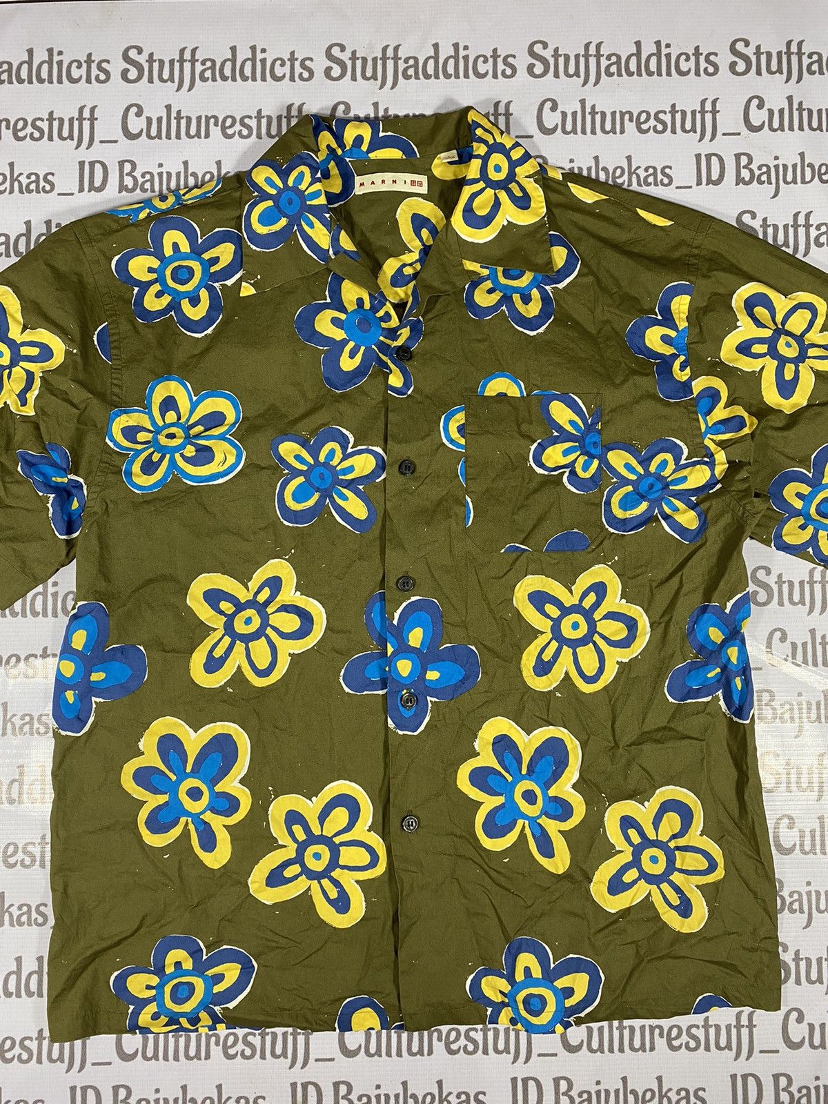 Marni × Uniqlo SS22 Marni x Uniqlo Open Collar Button ups Size US L / EU 52-54 / 3 - 5 Thumbnail