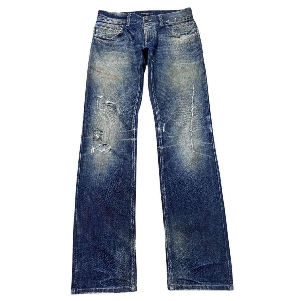 Dolce & Gabbana Vintage Dolce & Gabbana Damage Jeans Size US 30 / EU 46 - 1 Thumbnail
