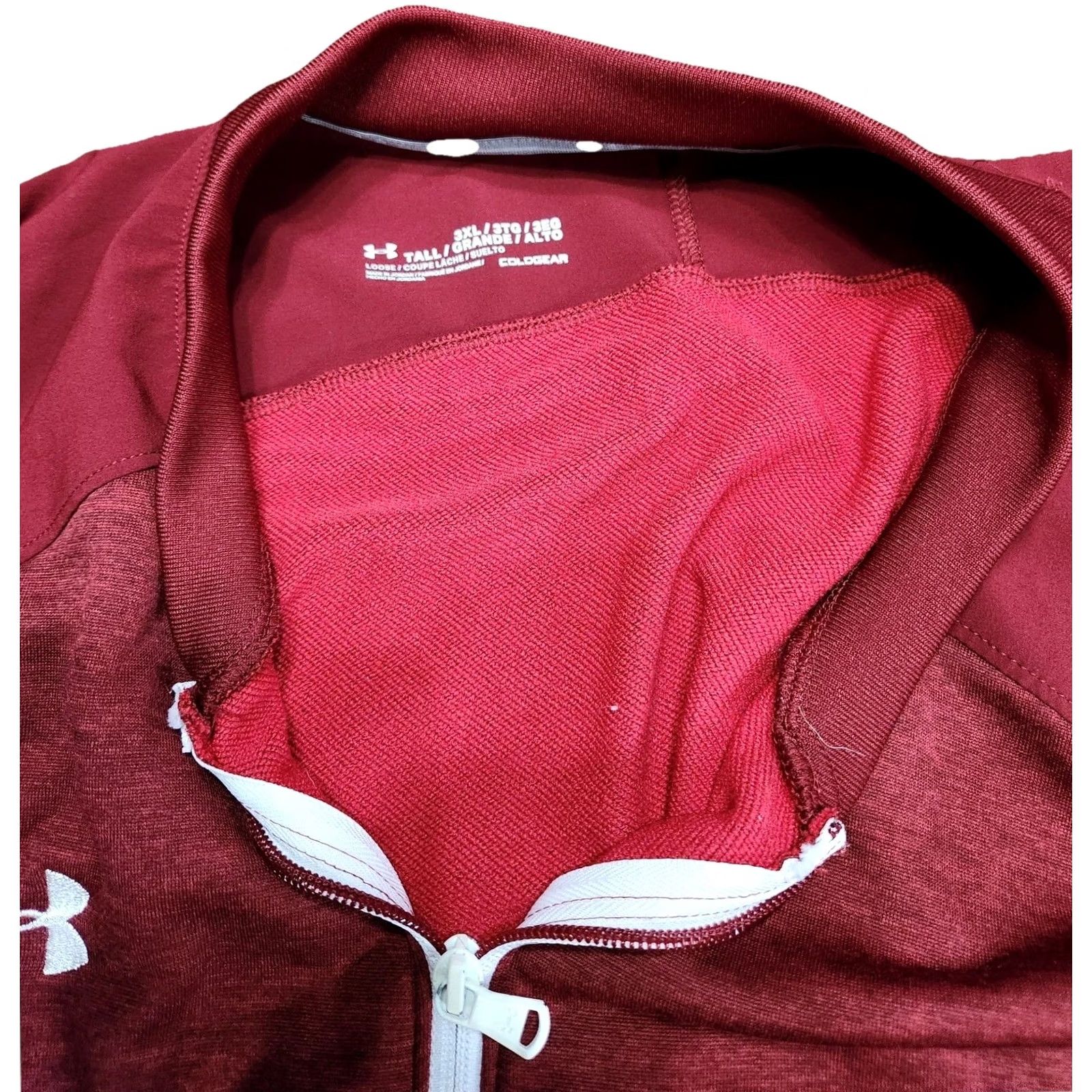 Under Armour Under Armour Men’s 3XL Red Burgundy Full Zip Jacket Size US XXL / EU 58 / 5 - 2 Thumbnail