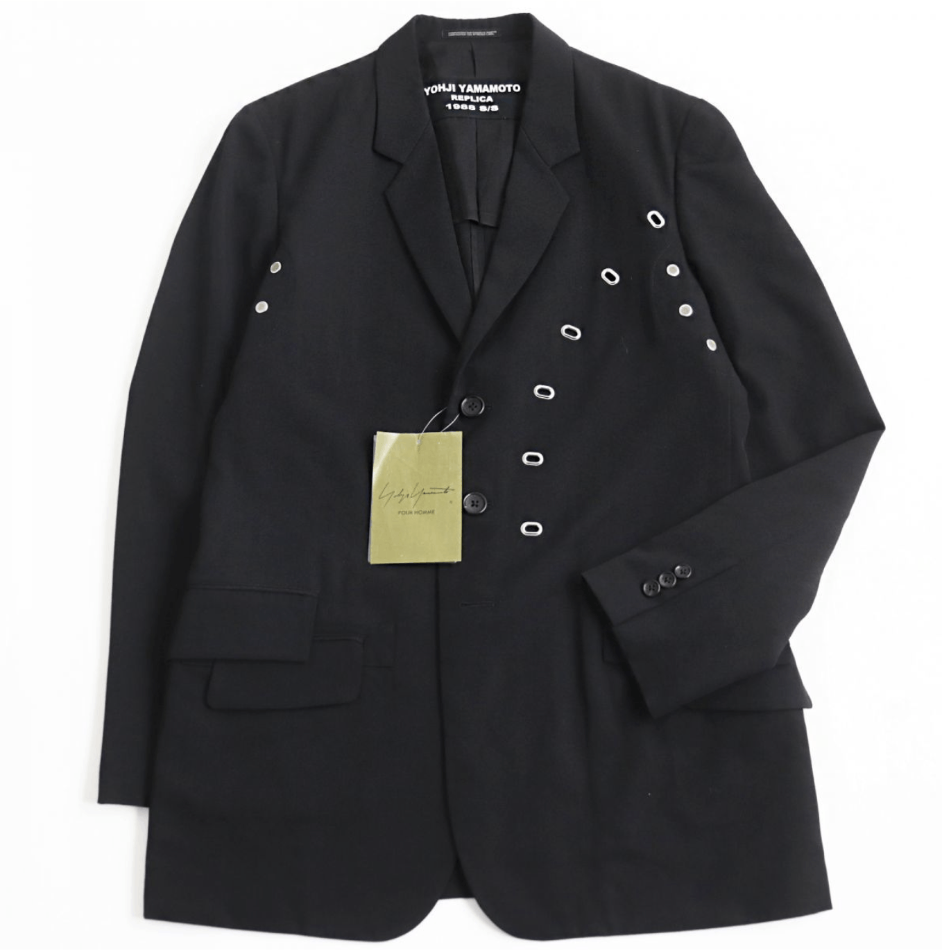 Yohji Yamamoto Yohji Yamamoto Pour Homme - W/GABARDINE Eyelet Jacket Size US M / EU 48-50 / 2 - 1 Thumbnail