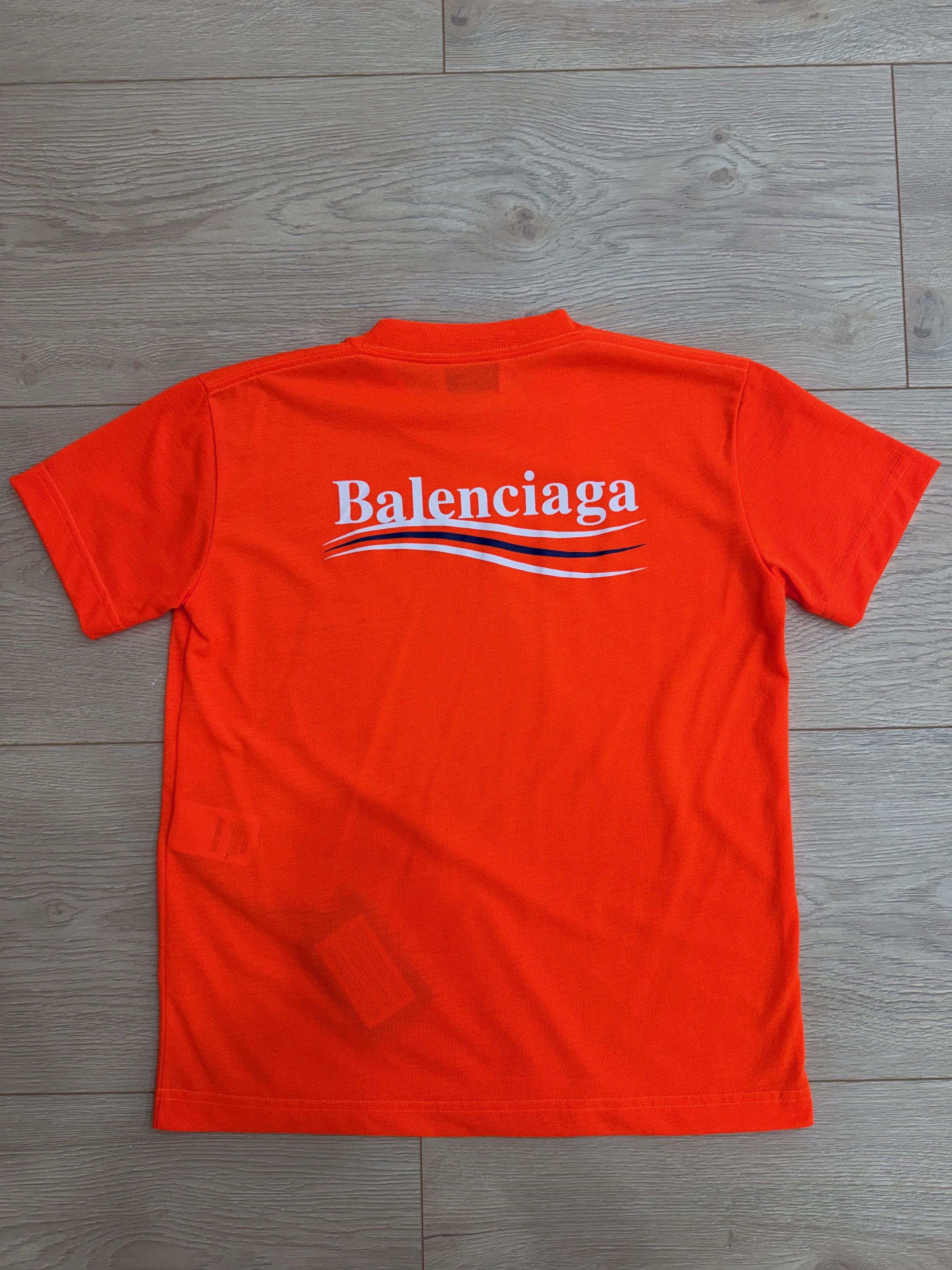Balenciaga Wardrobe Unisex Political Campaign Logo Neon T-Shirt Small Size S / US 4 / IT 40 - 7 Thumbnail