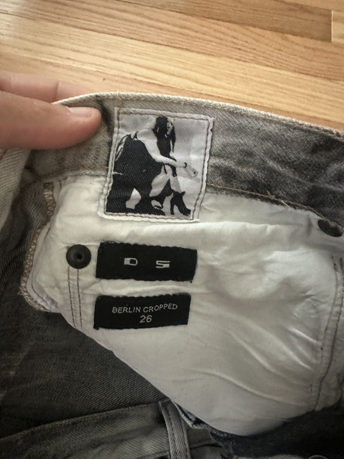 Rick Owens Drkshdw *Trades Considered*ARCHIVE FW/15 Cropped Berlin BATIK BLEACH Size US 28 / EU 44 - 6 Thumbnail