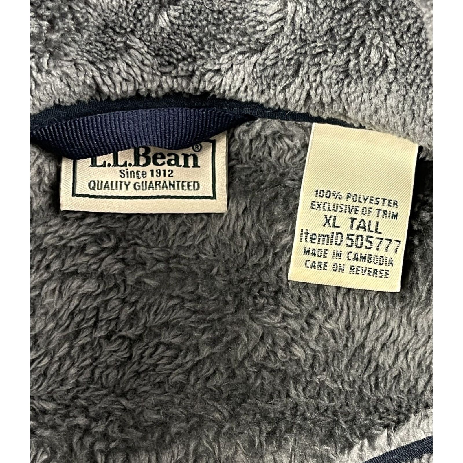 Vintage VINTAGE LL Bean Mens Pullover 1/4 Zip Fleece XL Gray Navy 90s All Seasons Thick Warm Pocket Elbow Patches Snap Size US XL / EU 56 / 4 - 2 Thumbnail