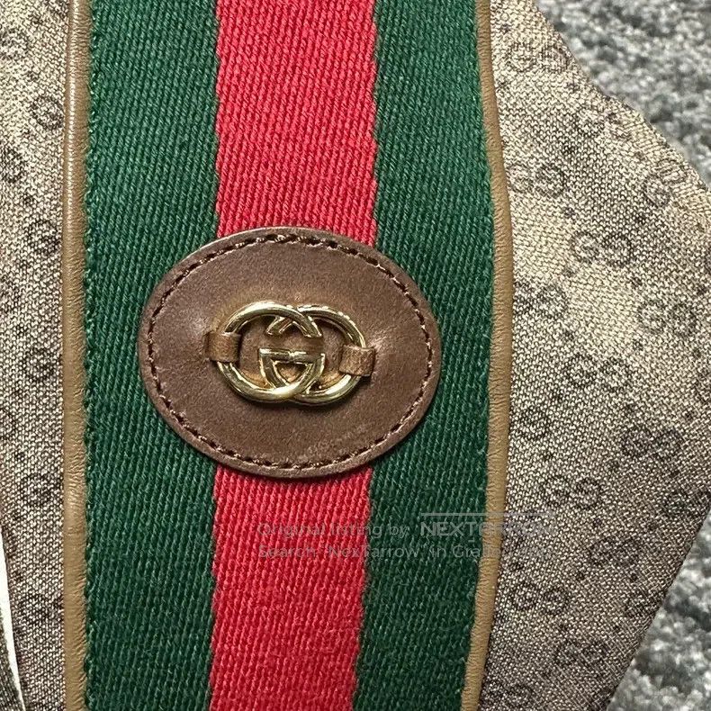 Gucci Gucci SizeXS Full logo red and green striped casual shorts Size US 27 - 6 Thumbnail