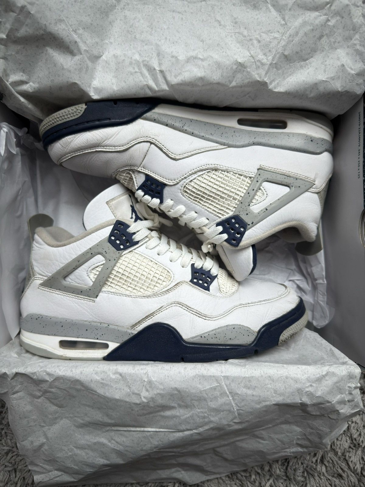 Jordan Brand Air Jordan 4 Retro Midnight Navy Size US 11 / EU 44 - 2 Thumbnail