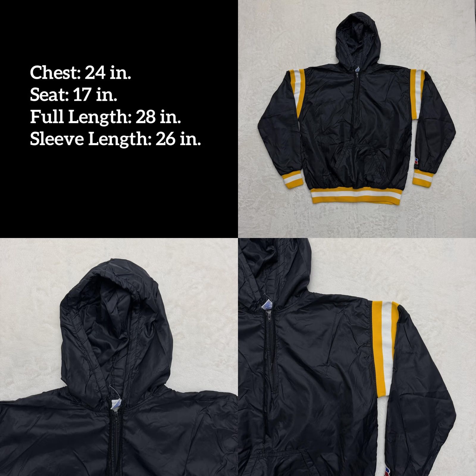 Russell Athletic VINTAGE Russell Northview Jacket Mens Large Hooded Windbreaker 1/2 Zip Size US L / EU 52-54 / 3 - 8 Thumbnail