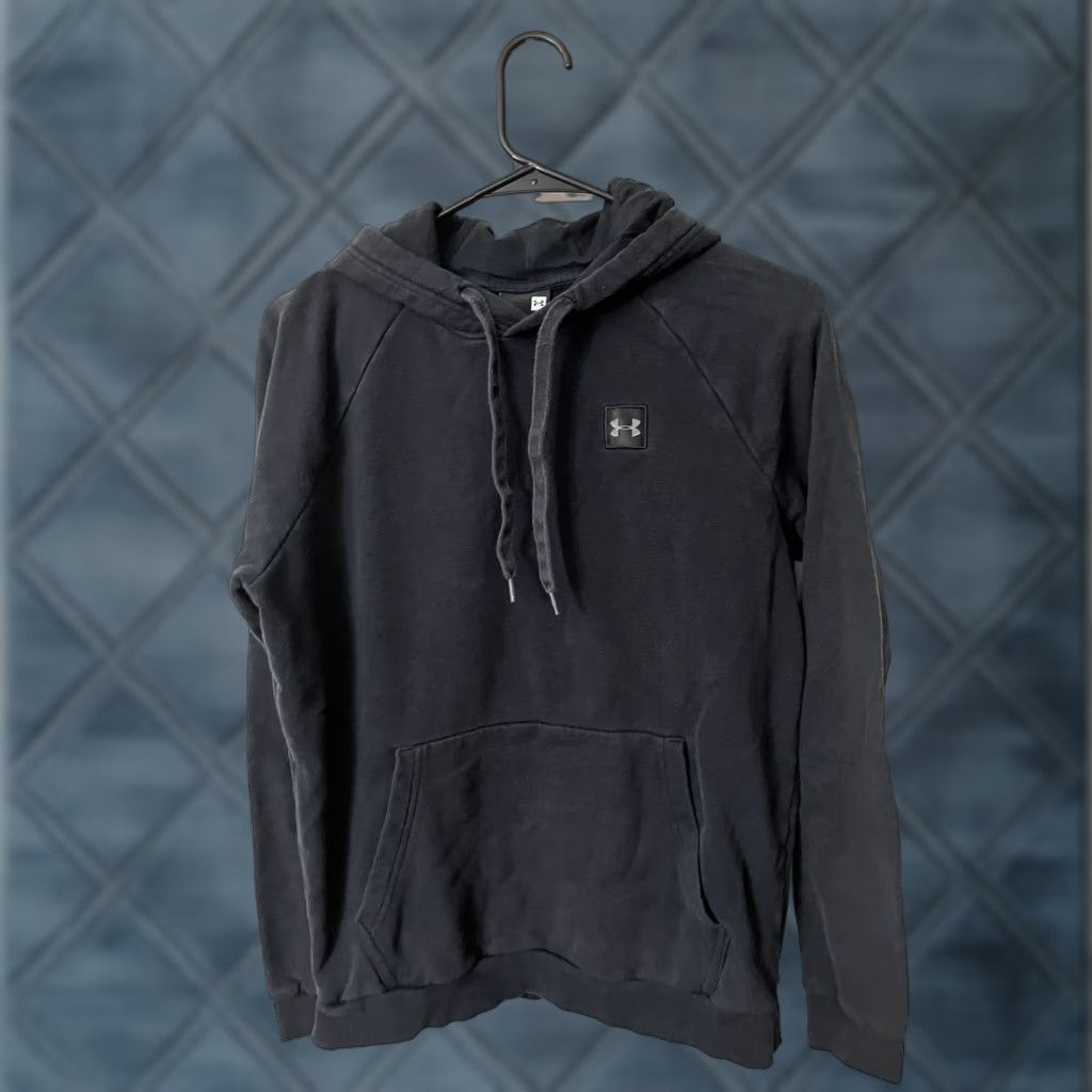 Under Armour Under Armour Hoodie Mens Size M Black Logo Fleece Pullover Sweatshirt Distressed Vintage 90s Mens Clothing Size US M / EU 48-50 / 2 - 1 Thumbnail