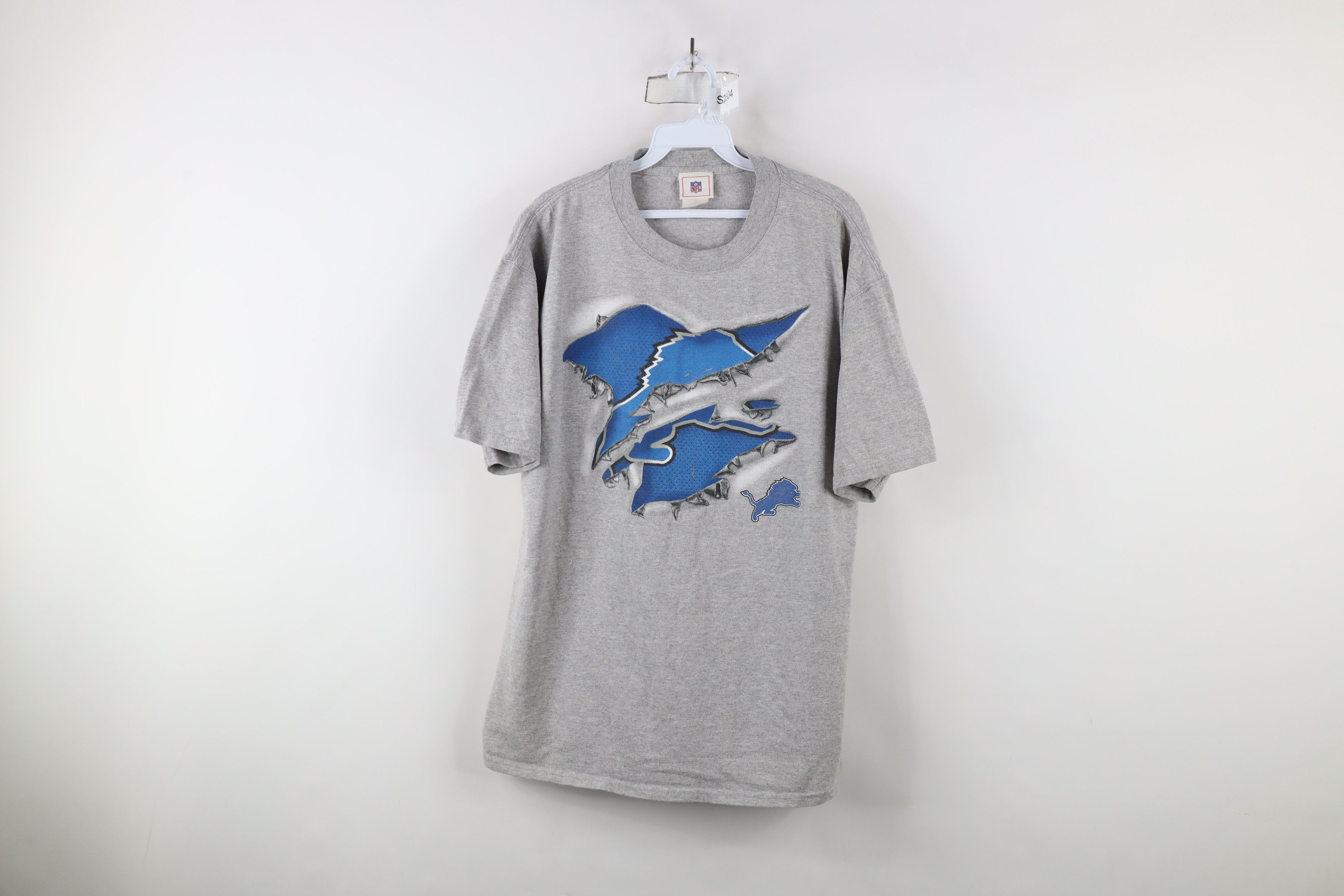 Vintage Vintage Y2K NFL Scratch Detroit Lions Football T-Shirt Size US L / EU 52-54 / 3 - 1 Thumbnail