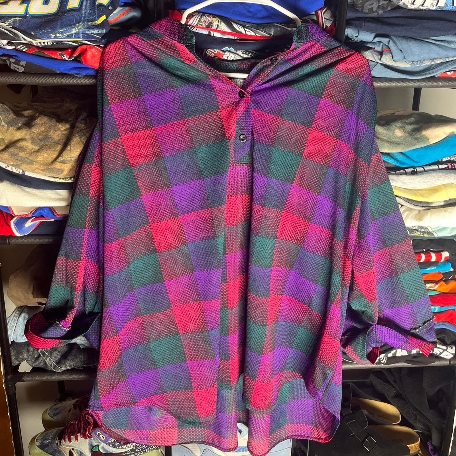 Other Vintage button up 3/4 sleeve shirt Size L / US 10 / IT 46 - 1 Thumbnail