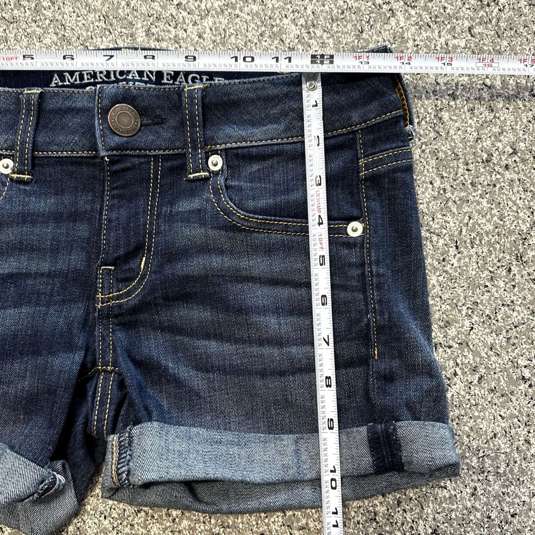 American Eagle Outfitters VINTAGE American Eagle Shorts Womens 0 27x3 Midi Denim AE Super Stretch Denim Size 27" / US 4 / IT 40 - 4 Thumbnail