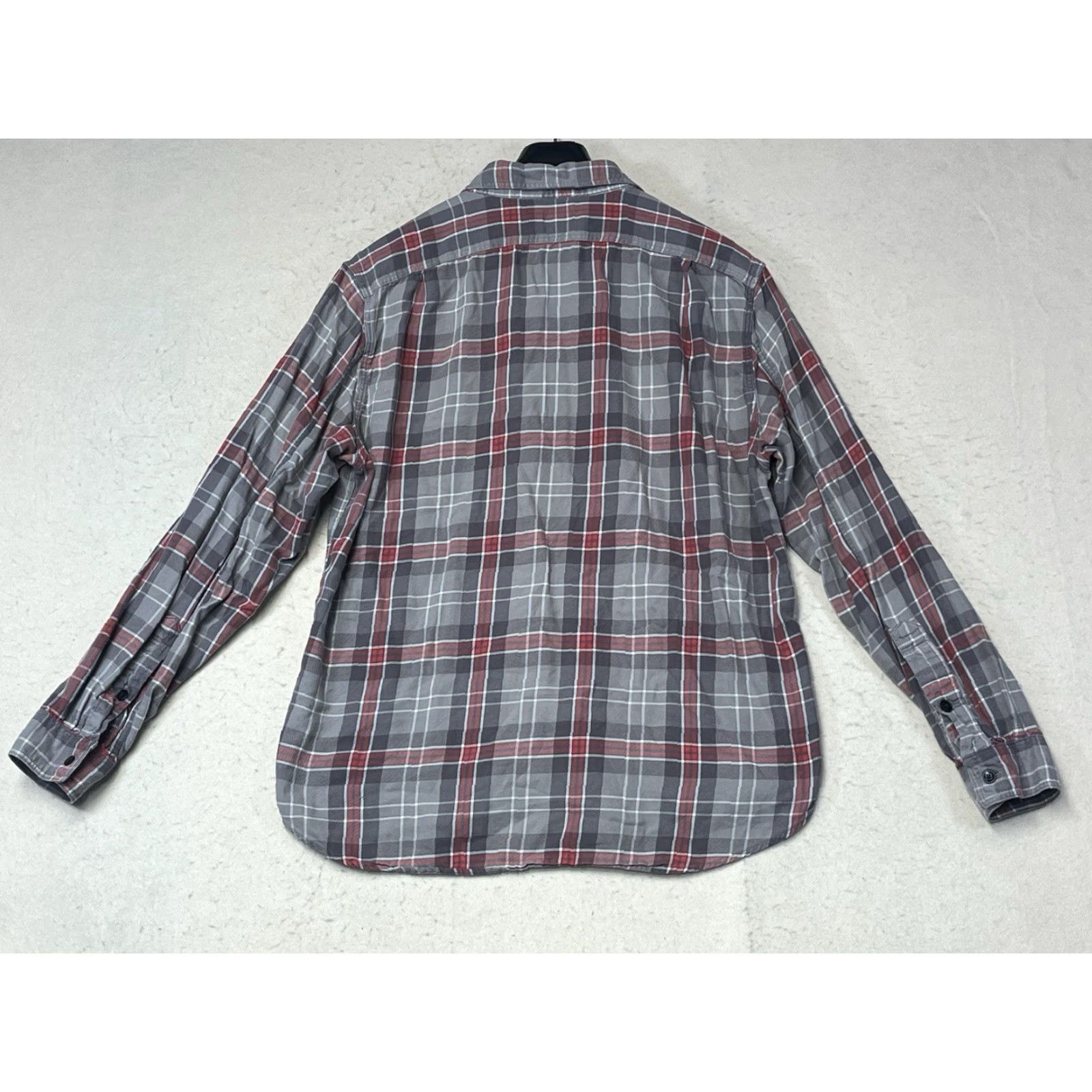 J.Crew J. Crew Shirt Men Plaid Flannel Button-Up L Red Slim Long Sleeve Shirt Mens Size US L / EU 52-54 / 3 - 2 Thumbnail