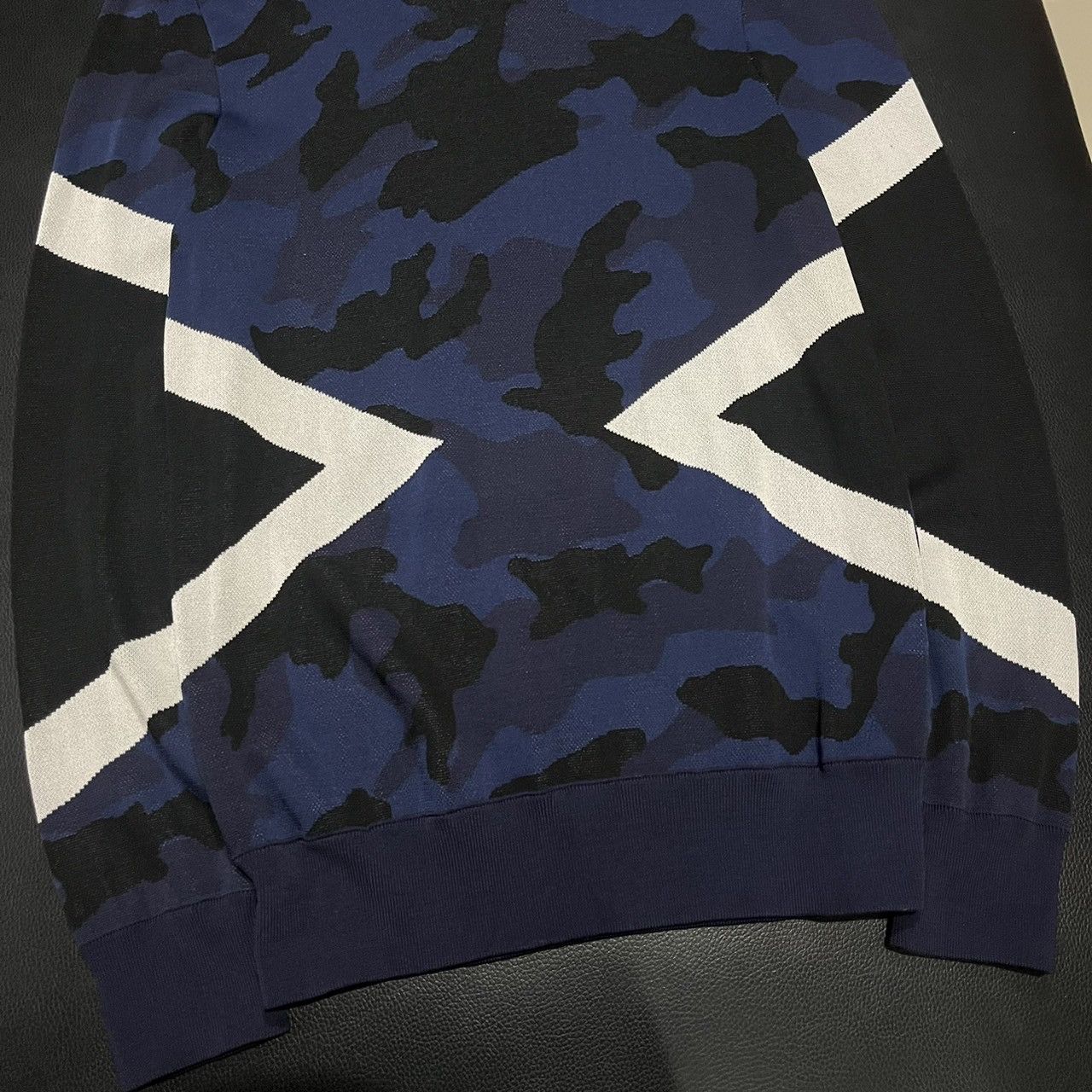 Neil Barrett Neil Barrett Blue Camo Knit Sweater Slim fit Size US M / EU 48-50 / 2 - 6 Thumbnail