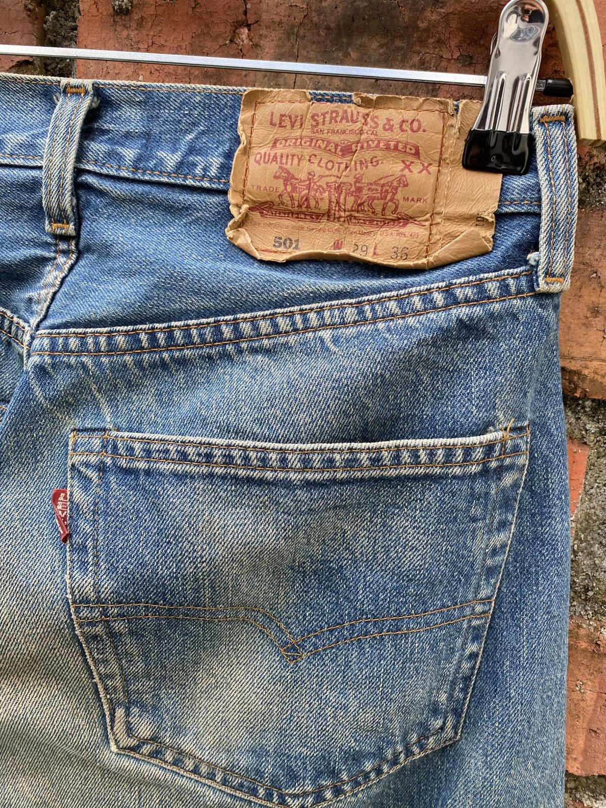 Levi's × Levi's Vintage Clothing × Vintage W28x32 vintage levi's 501 redline big E made in USA Size US 28 / EU 44 - 3 Thumbnail