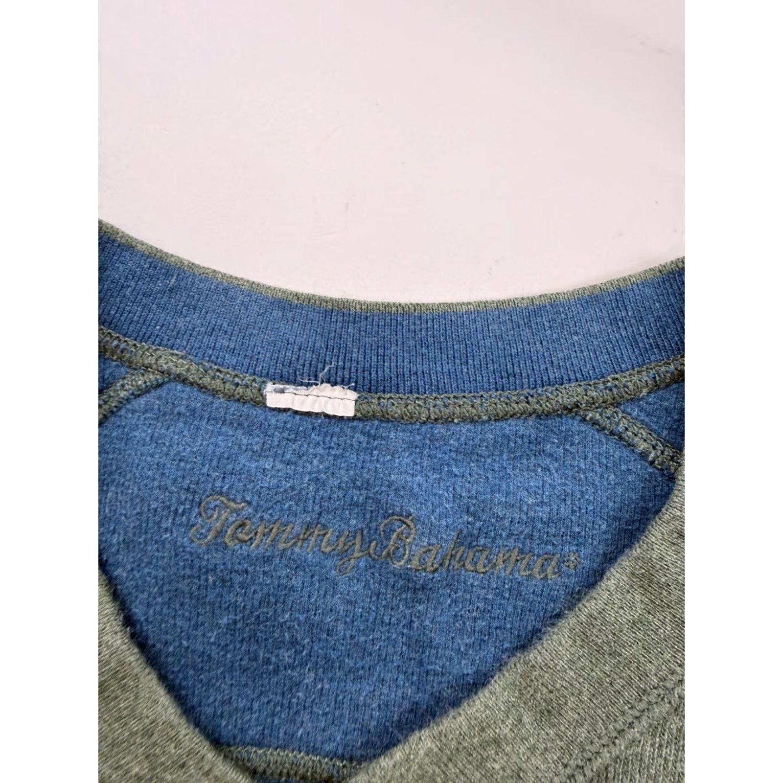 Tommy Bahama Tommy Bahama Sweater Mens XL Reversible Crewneck Pullover Knit Casual Multicolor Green Blue Crew Neck Raglan Sleeves Size US XL / EU 56 / 4 - 7 Thumbnail