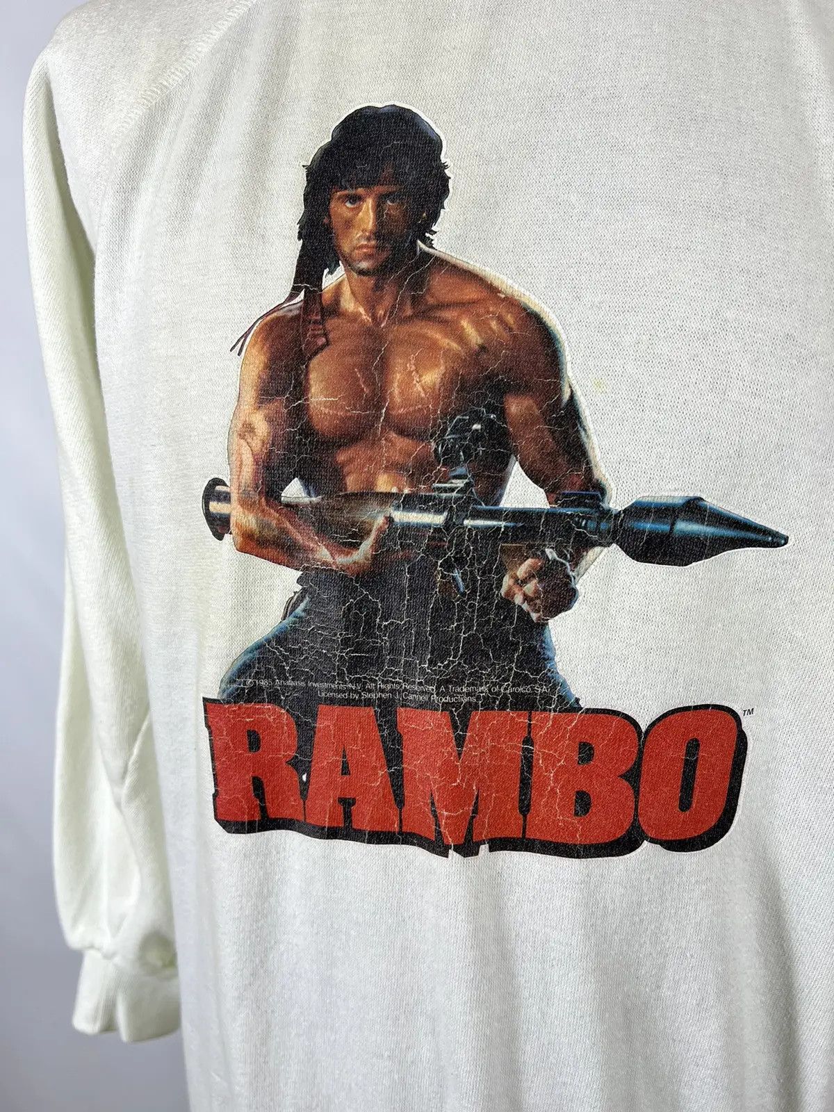 Vintage Vintage 1985 Movie Rambo sweatshirt Size US M / EU 48-50 / 2 - 4 Thumbnail