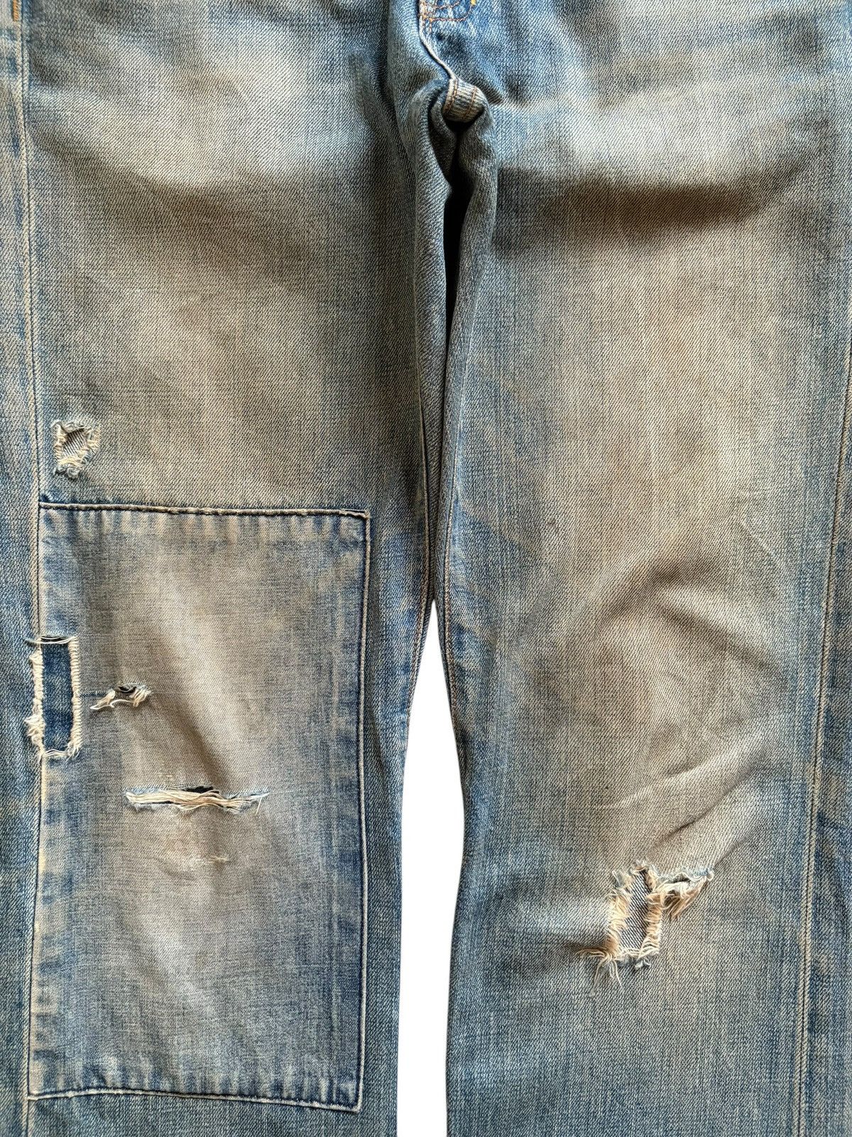 Gap Vintage Gap Tactical Patch Rusty Mud Wash Rip Flare Jeans Size US 27 - 5 Thumbnail