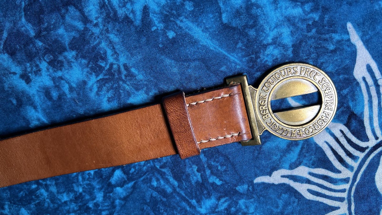 Vintage Avant Garde Swiss Scout Brown Vintage Leather belts Y2K Size 26 - 4 Thumbnail