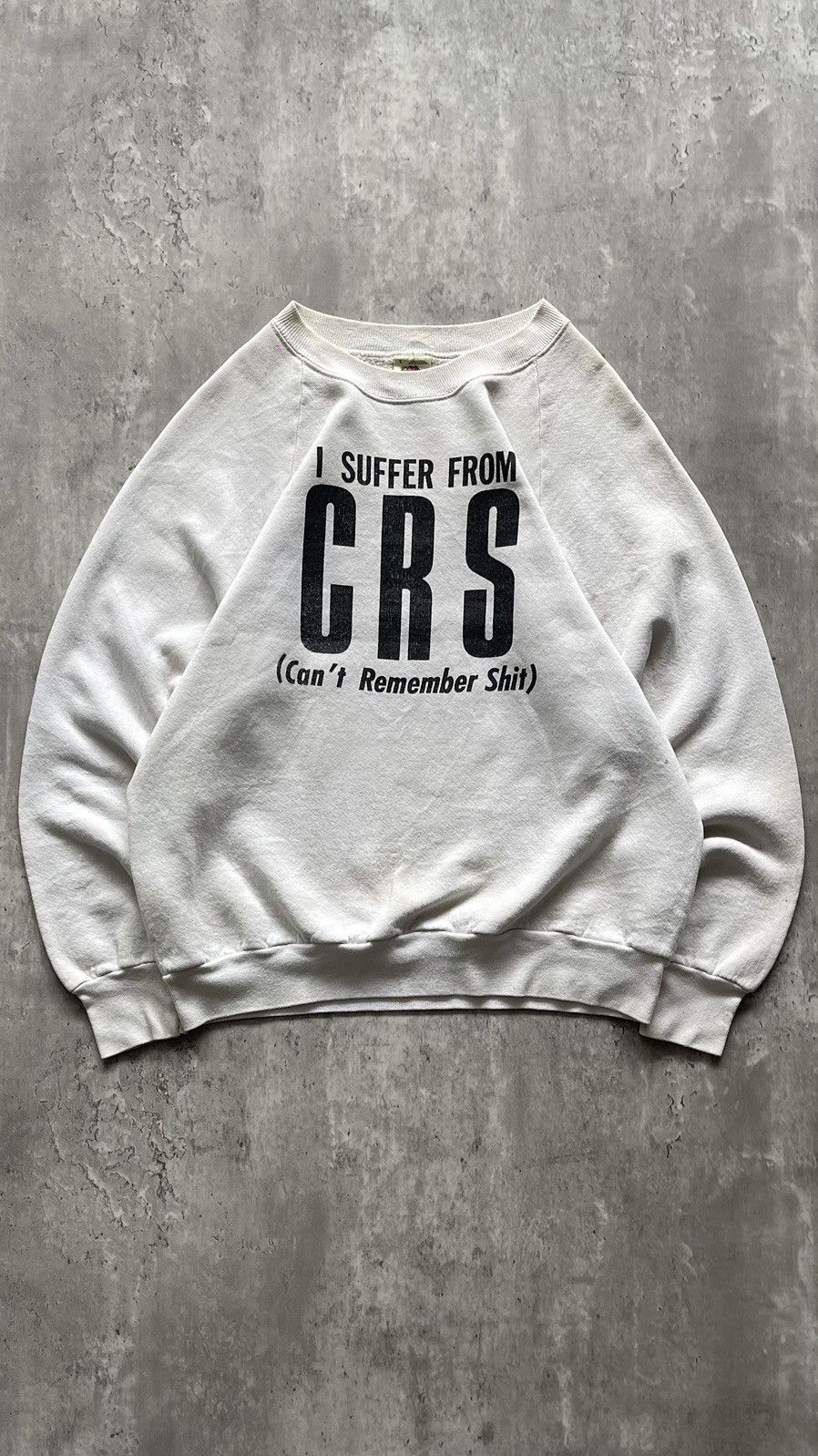 Russell Athletic × Vintage 1990S I SUFFER FROM "CRS" CAN'T REMEMBER SHIT SWEATSHIRT Size US L / EU 52-54 / 3 - 2 Thumbnail