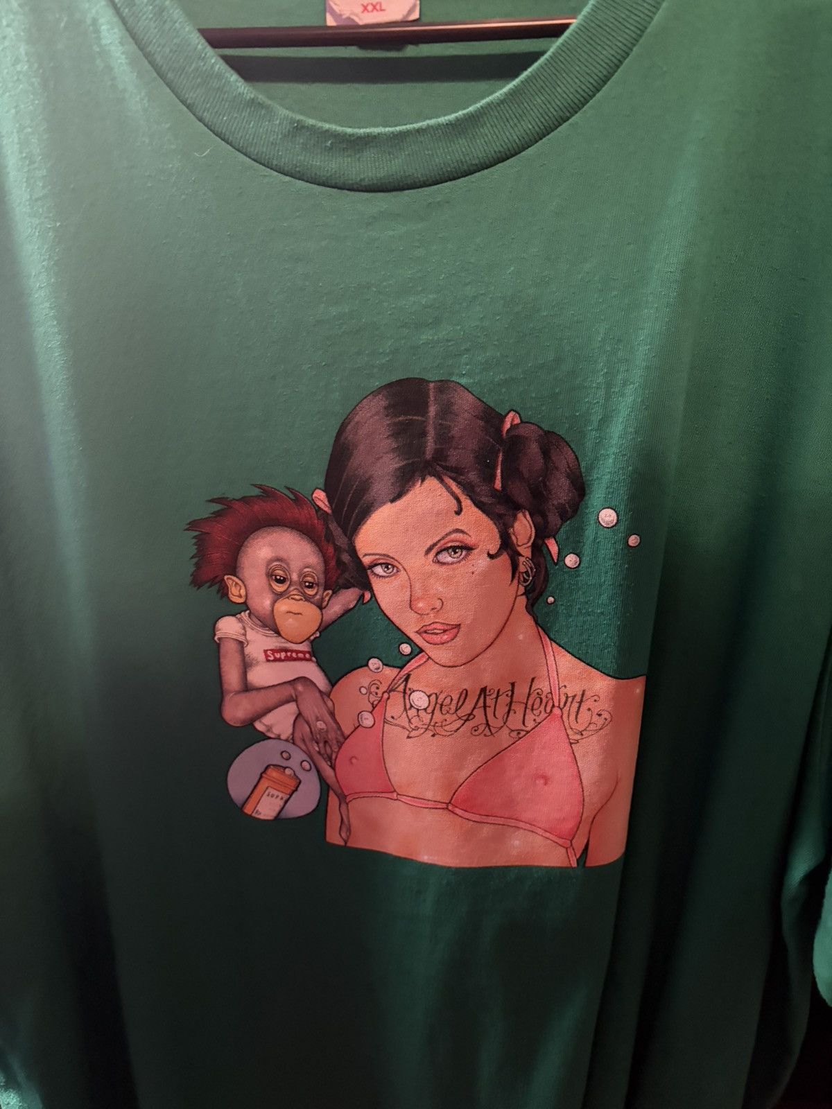 Supreme Supreme FW25 “Angel tee” Green Size US XXL / EU 58 / 5 - 2 Thumbnail