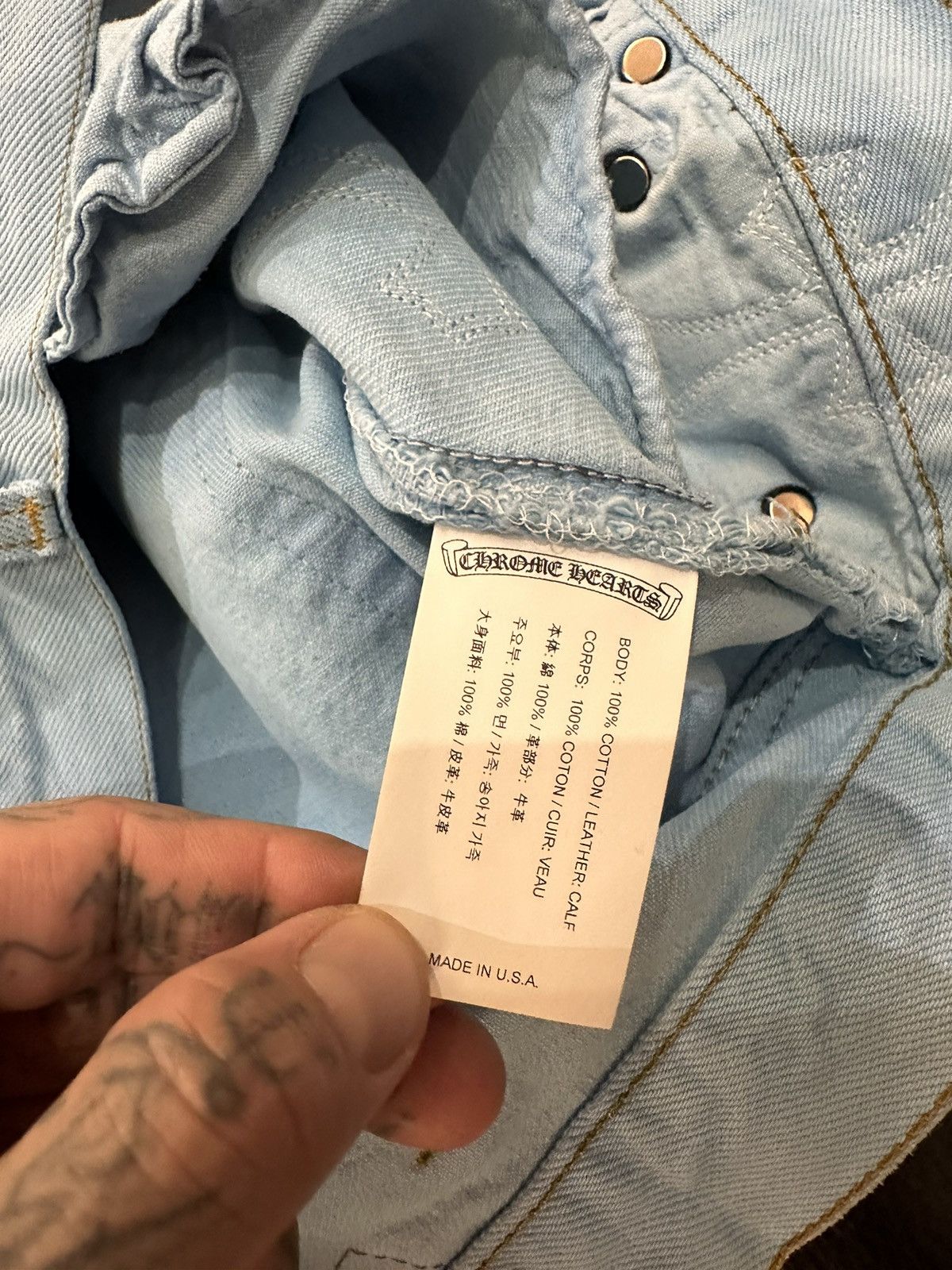 Chrome Hearts CHROME HEARTS DRAKE BABYBLUE LEVI CROSS JEANS XXXL 38 40 Size US 38 / EU 54 - 15 Thumbnail