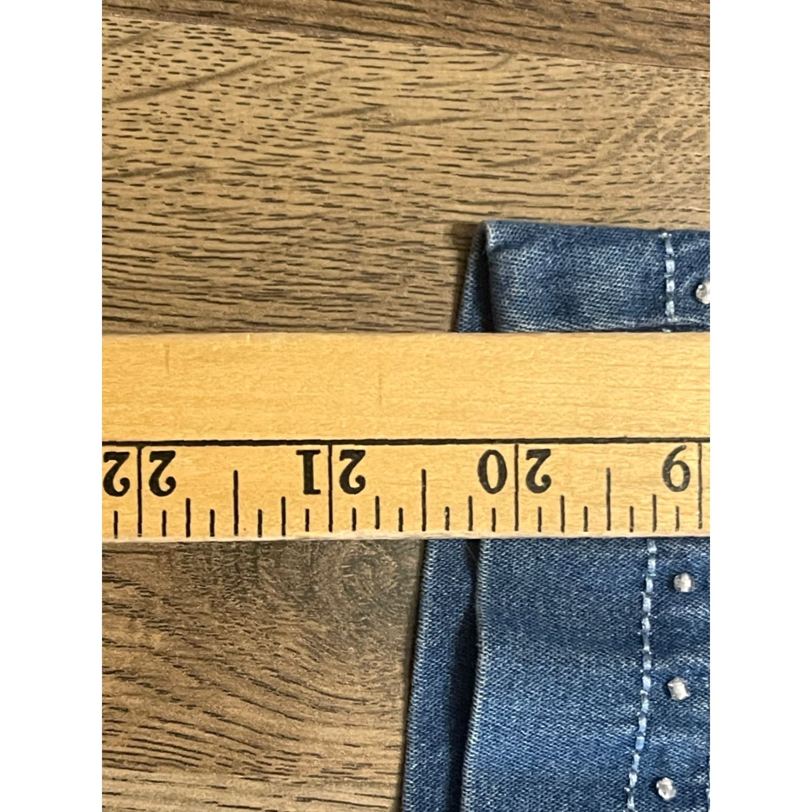 Vintage Alfred Dunner Jeans Womens Size 14 Blue Denim Capri Straight Regular Inseam 20 in Size 36" / US 14 / IT 50 - 7 Thumbnail