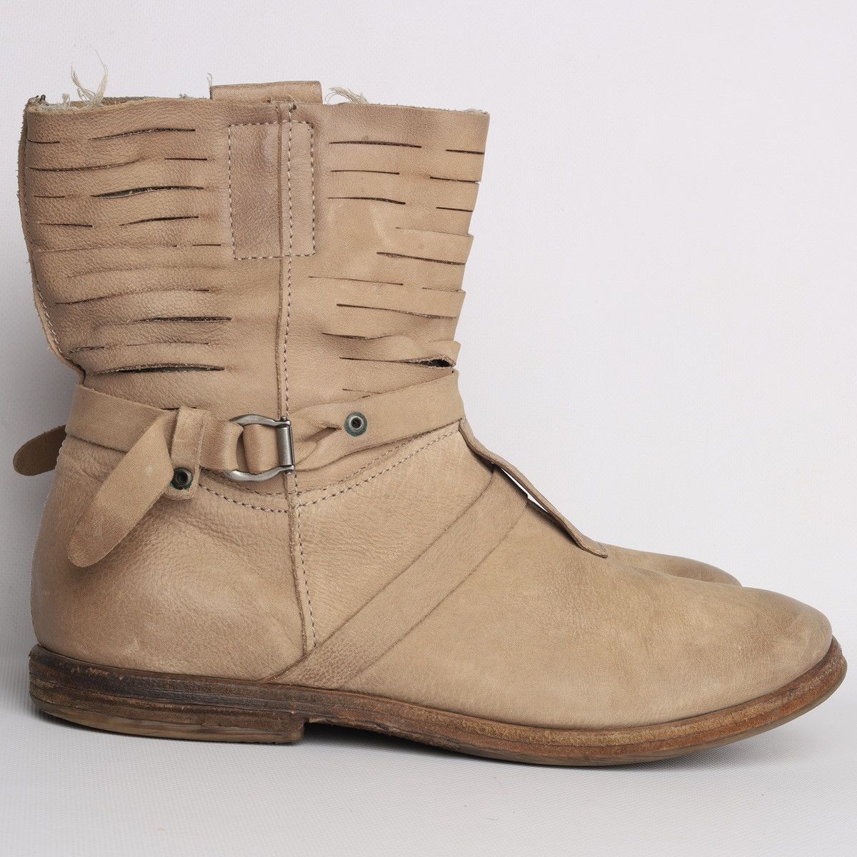 A.S.98 A.S.98 AS98 Airstep Leather Beige High Boots Shoes Size US 11 / IT 41 - 4 Thumbnail